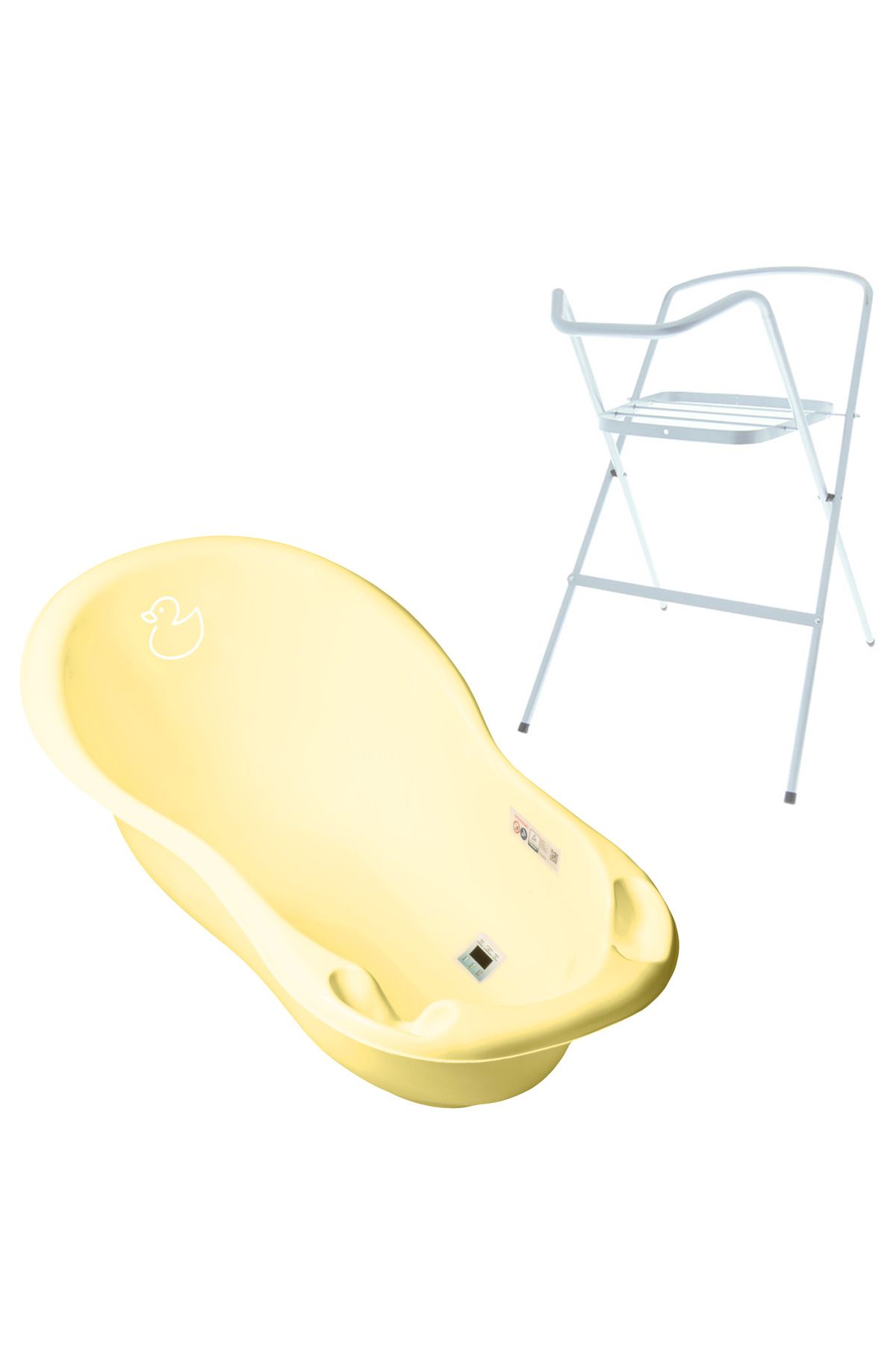 Tega Baby Set Cadita 102 Cm Duck Galben+ Suport Cadita Metalic - One Size