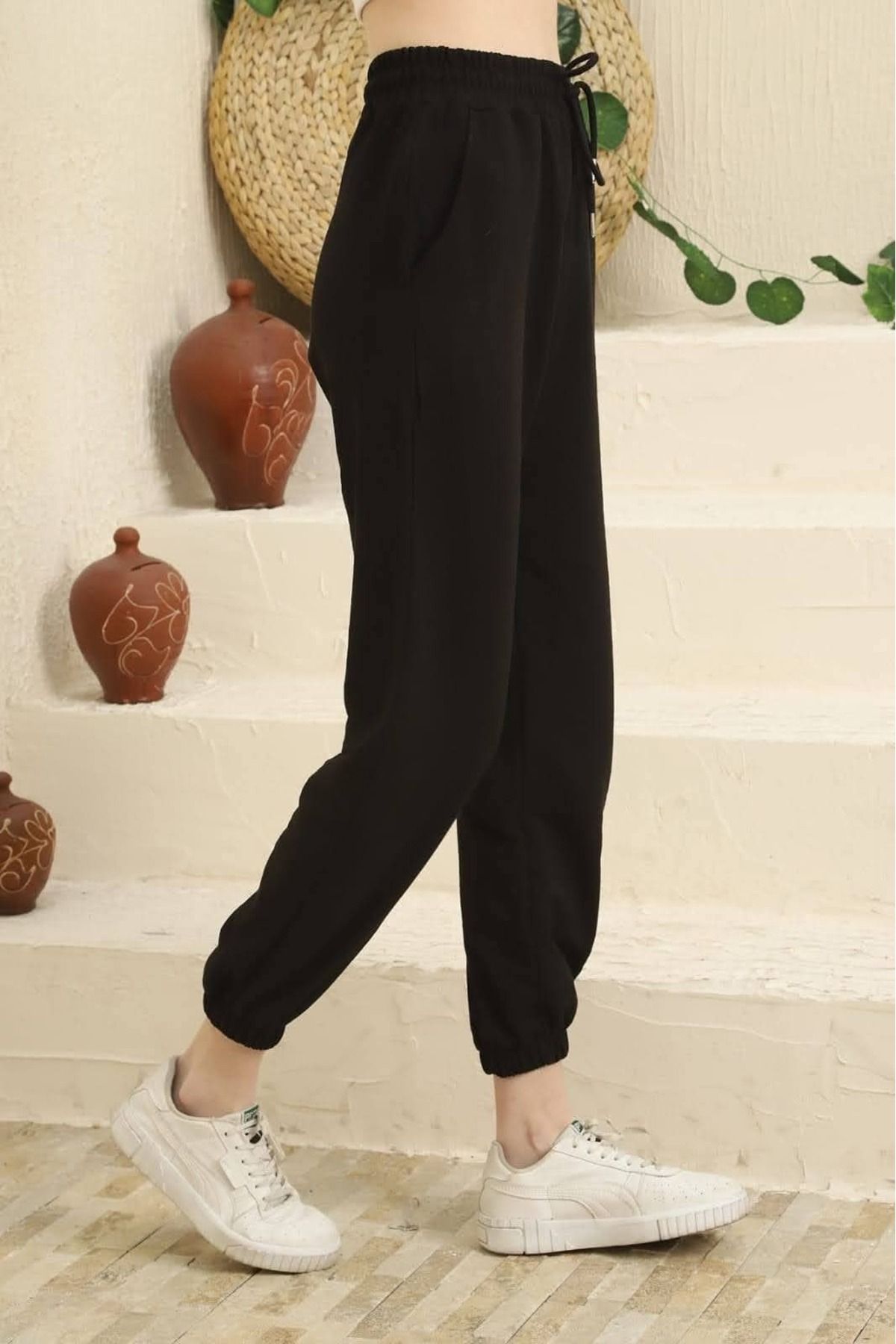 ModaZirvesi Kadın Bol Eşofman (Siyah Bol Eşofman)