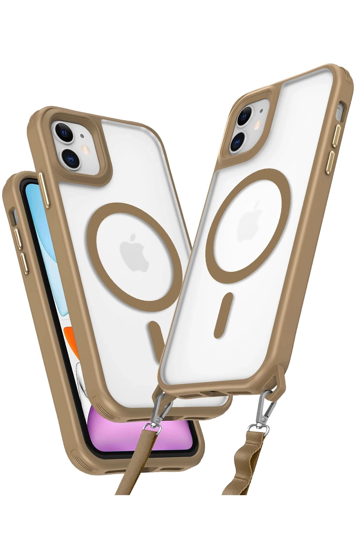 NewFace iPhone 11 Kılıf Enka Magsafe Silikon Kılıf - Desert FERRG