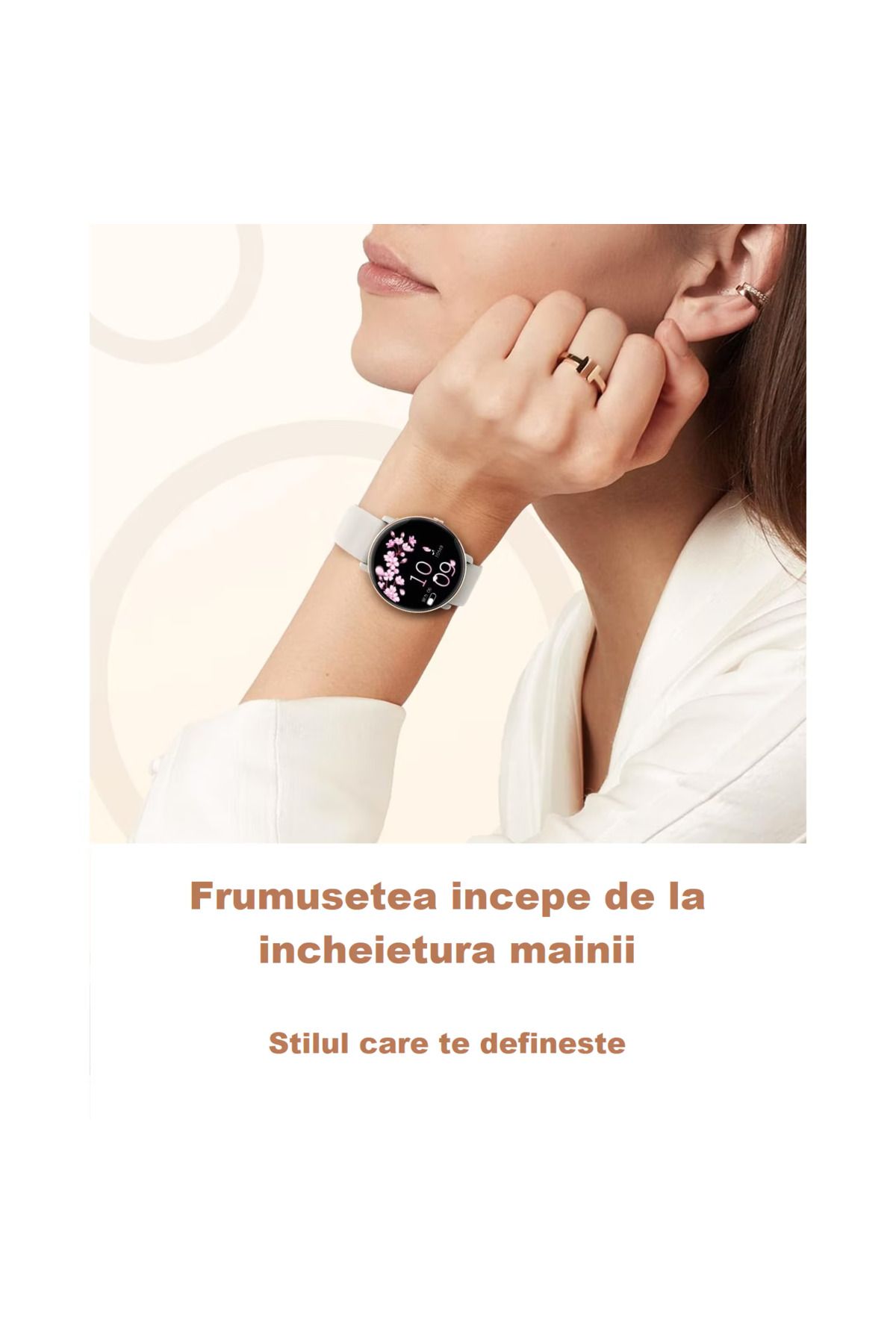 Smart Vibe-Smartwatch Dynamic AMOLED EGO™WATCH 1.43” Always ON Display, Bluetooth Call, Voice Assistant, Vanilla 6