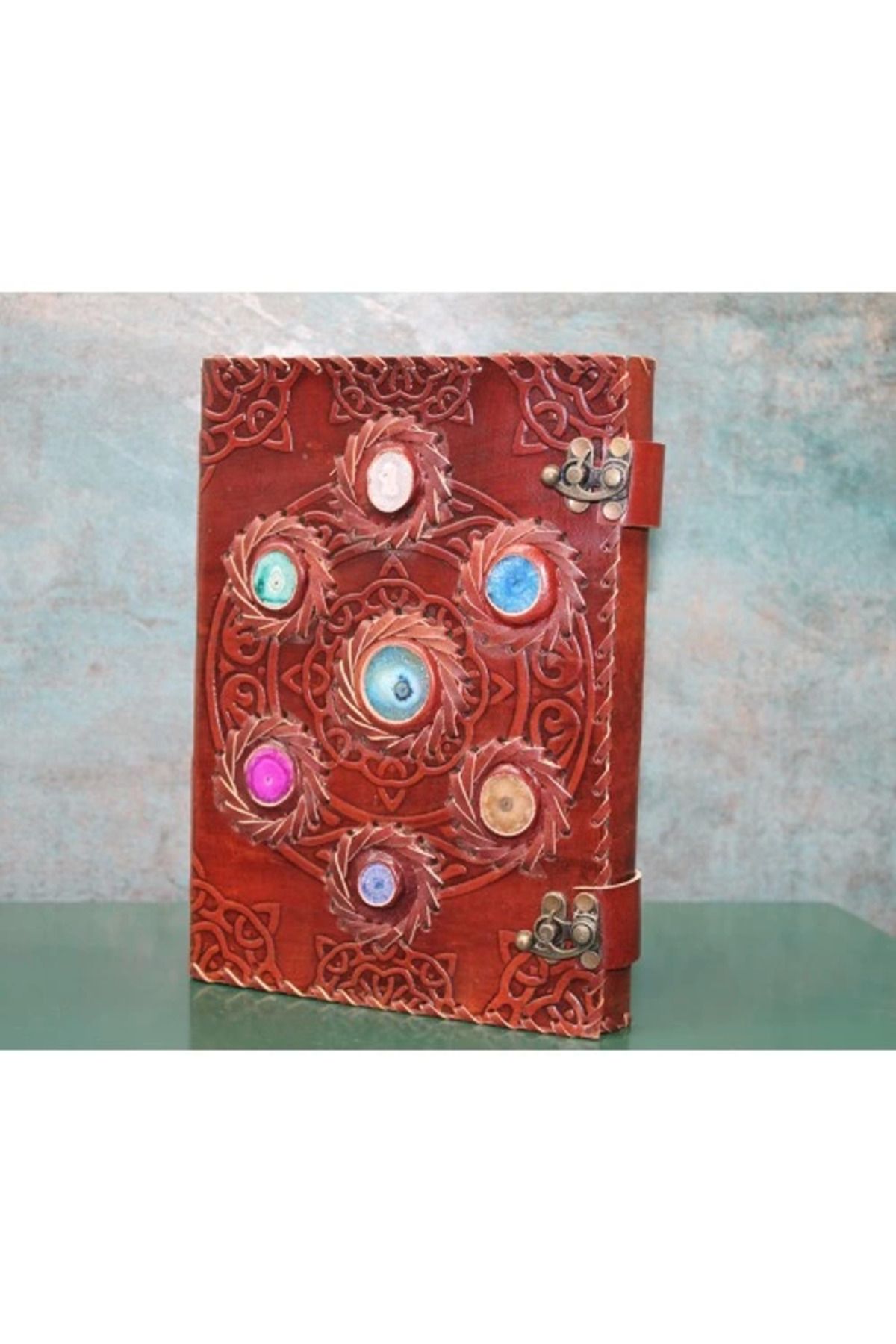 Emperium Taşlı Deri Defter Model 12