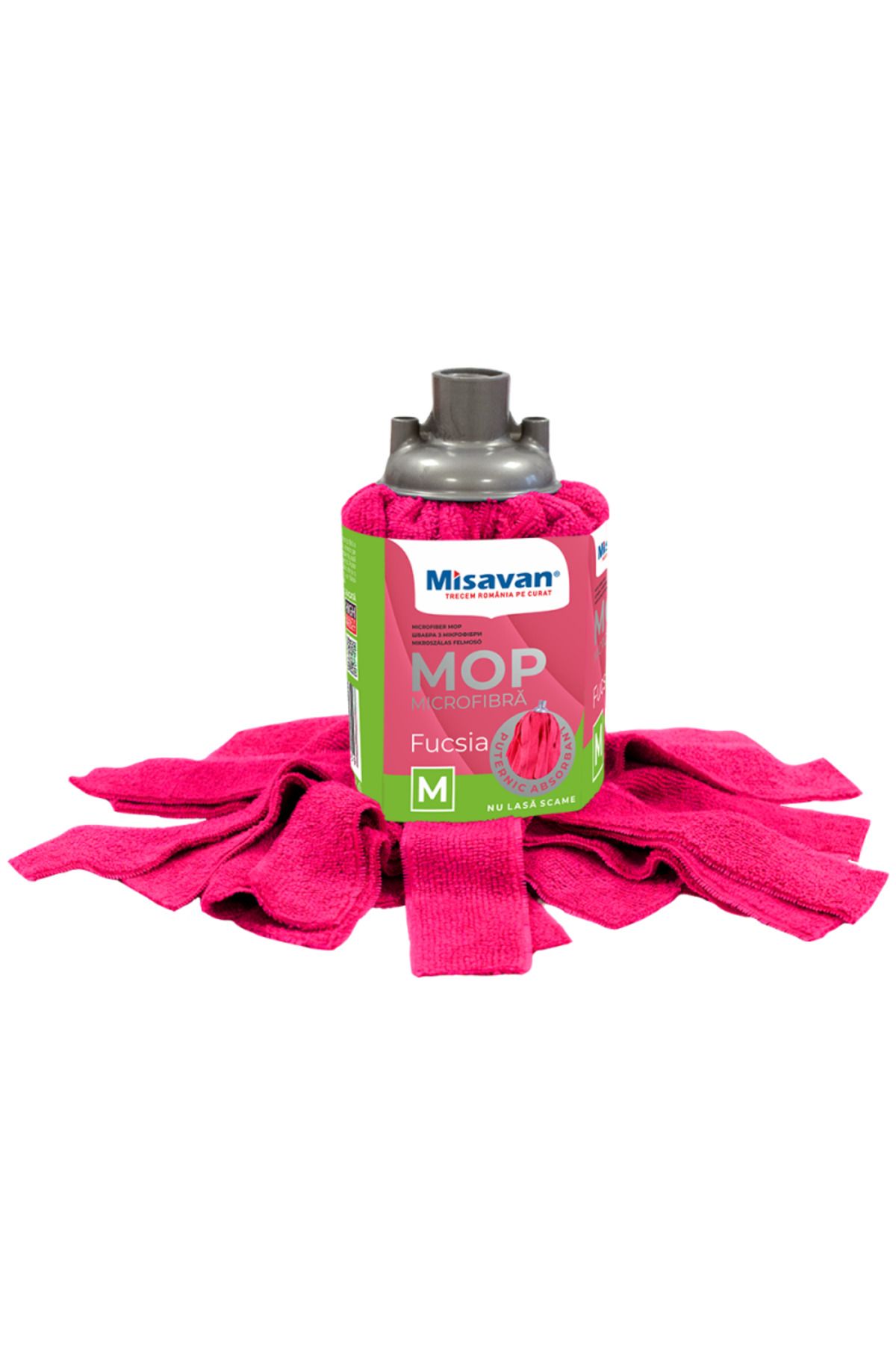 Misavan Rezerva Mop, Microfibra, Marimea M, Fucsia - One Size