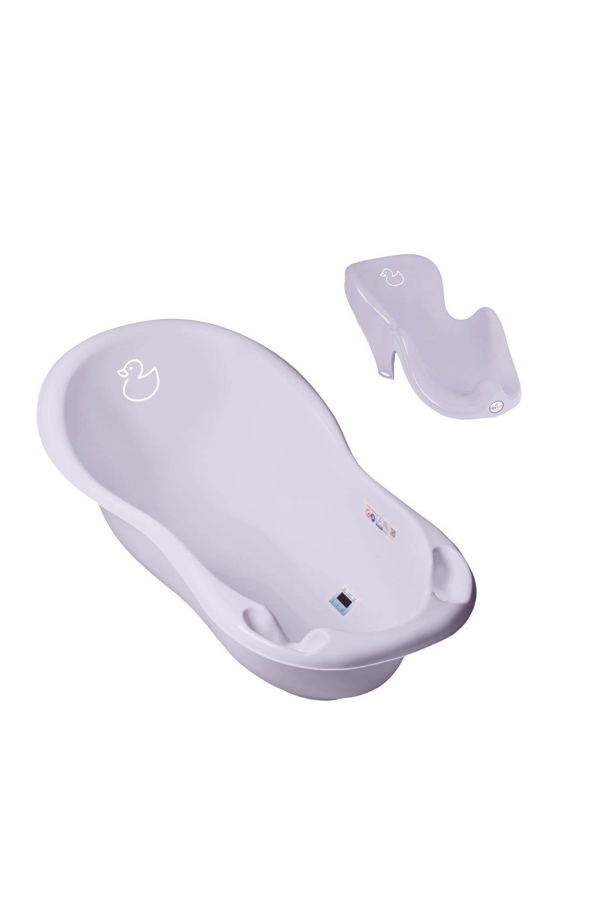 Tega Baby Set Cadita Copii Duck Lila 102 Cm Cu Senzor De Temperatura + Suport Anatomic Cadita - One Size