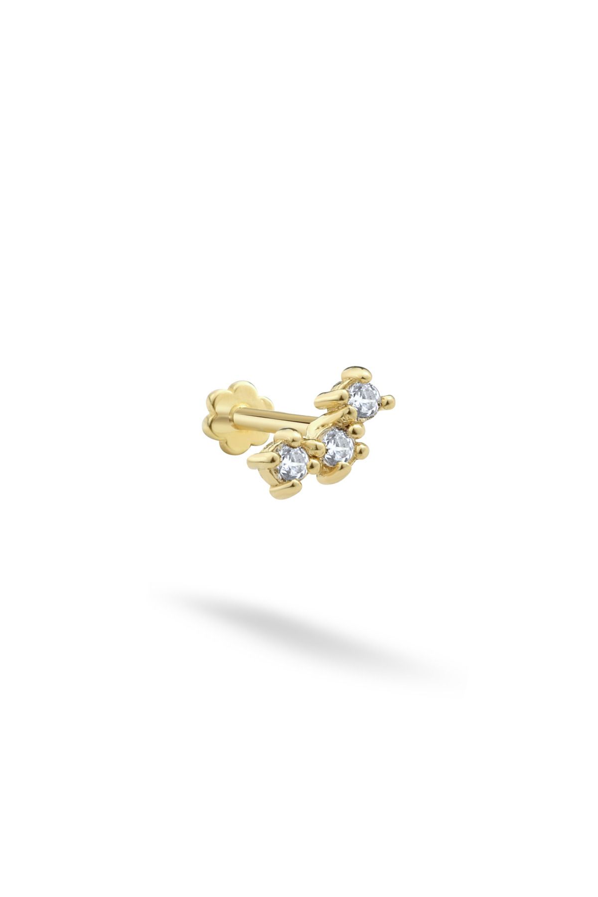 Lunia Atelier Dizili Yıldız Taş Altın Piercing