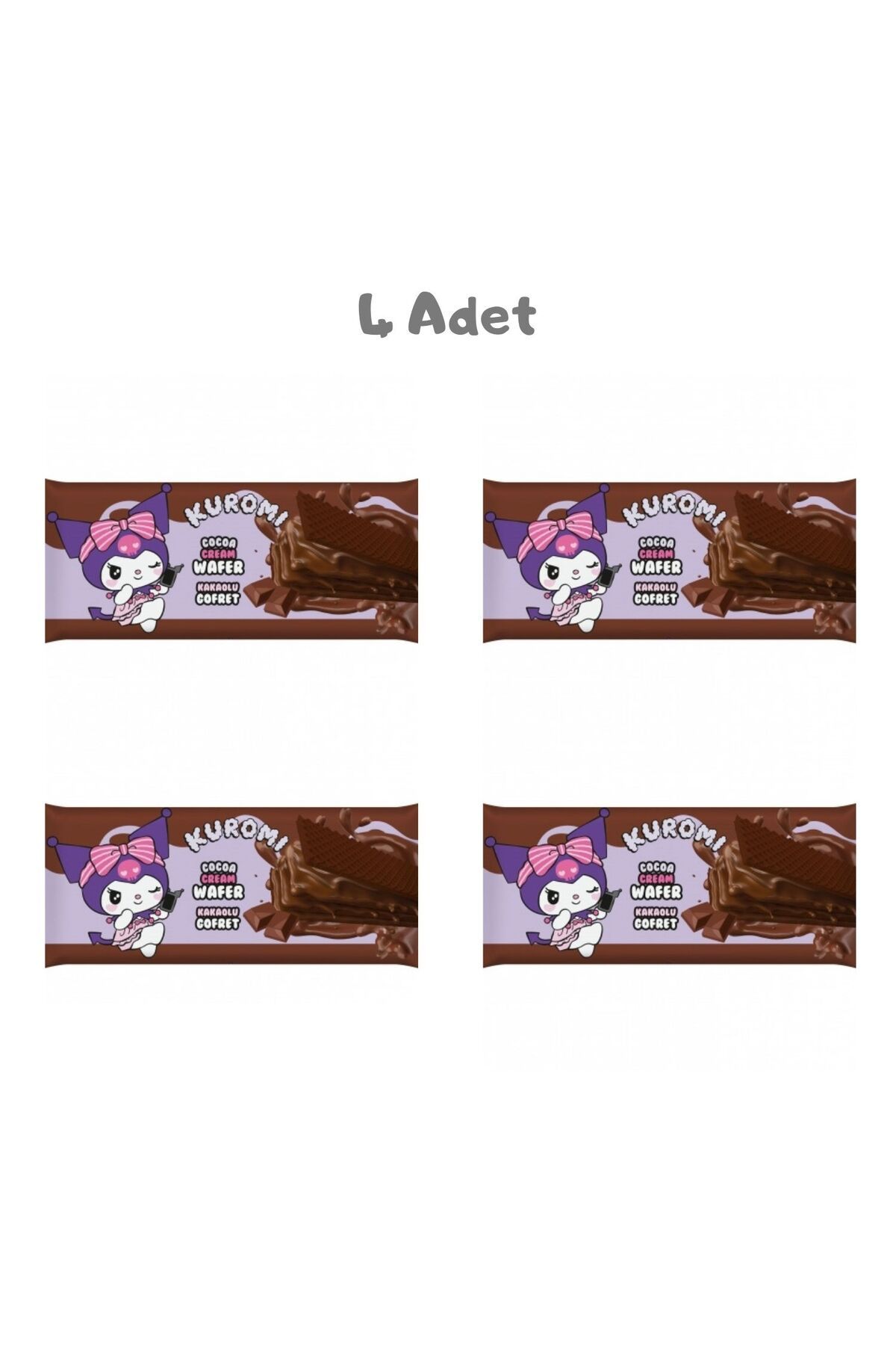kuromi Kakao Gofret 100g 4'lü Paket