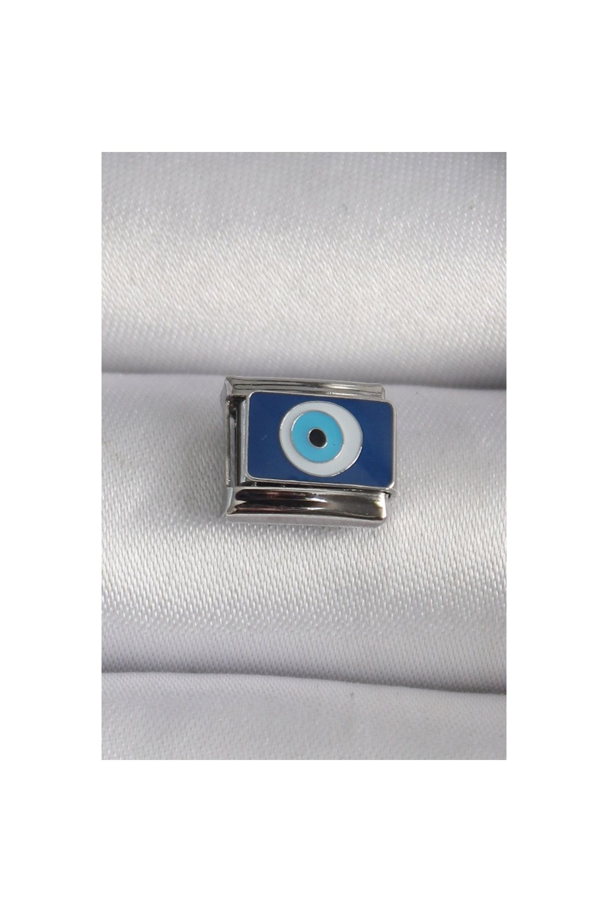 Findit 316L Çelik Gümüş Renk Nazar Boncuk Model Nomination Charm