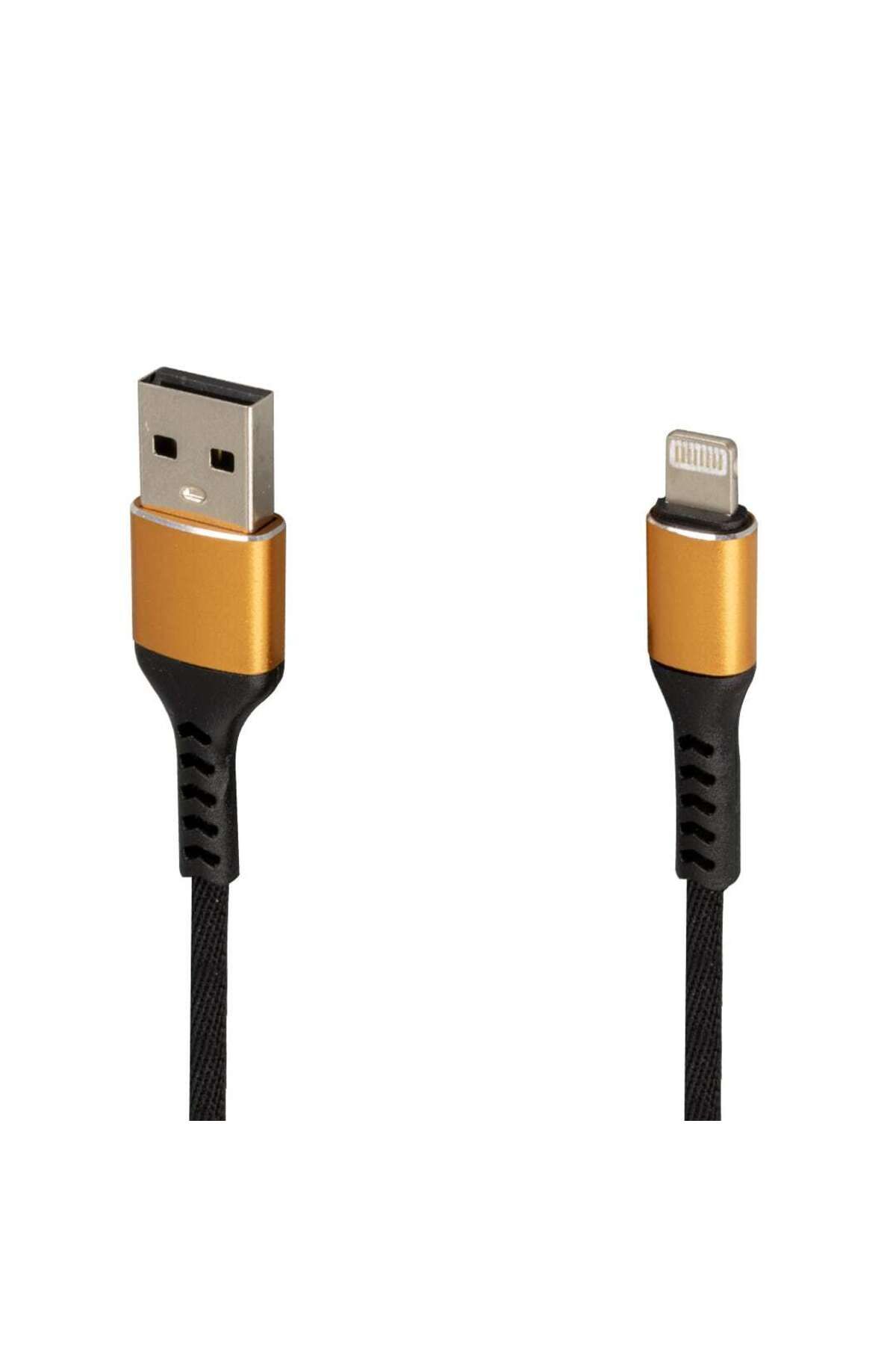 Modafiks WK-22025 USB TO LIGHTNING ÖRGÜLÜ SİYAH ŞARJ KABLOSU (NO:14) (4767)