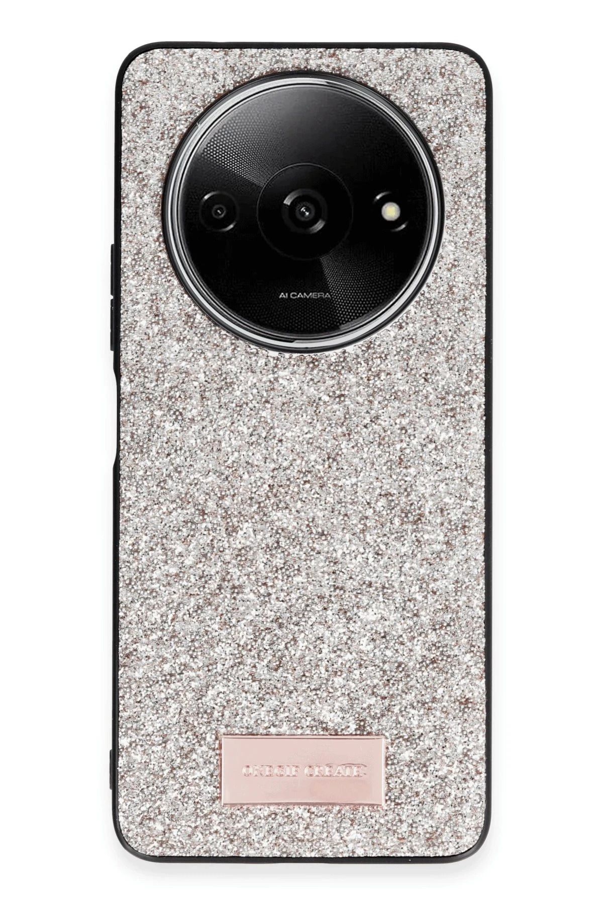 ONEGIF Xiaomi Redmi A3 4G Bright Simli Kapak - Gold FERRG