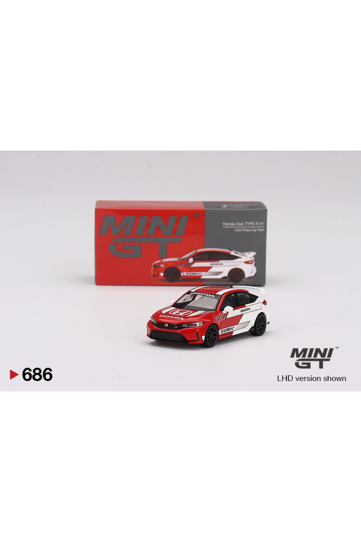 mini gt 1:64 Honda Civic Type R #1 2023 Pace Car Red Model Araba