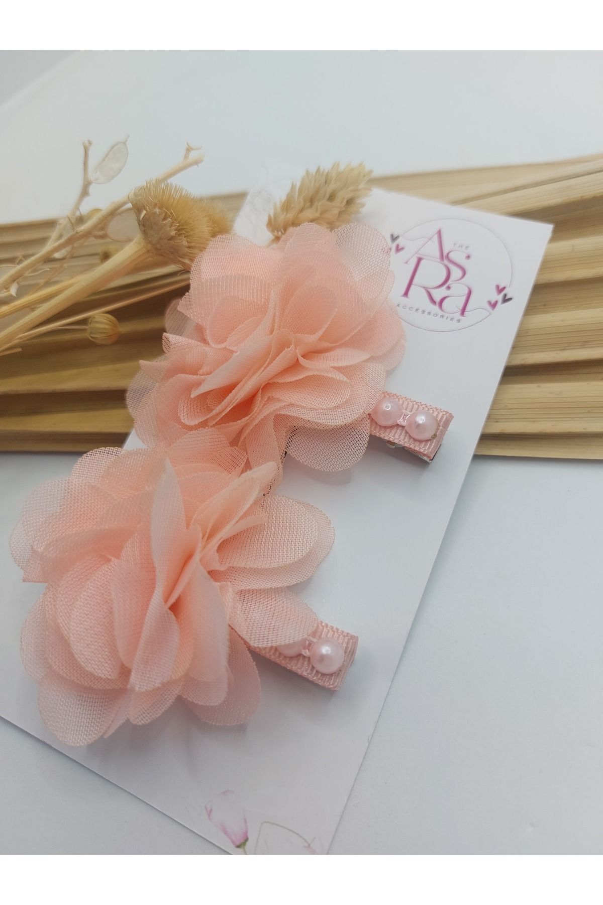 AsRa Accessories Tül çiçek klips toka