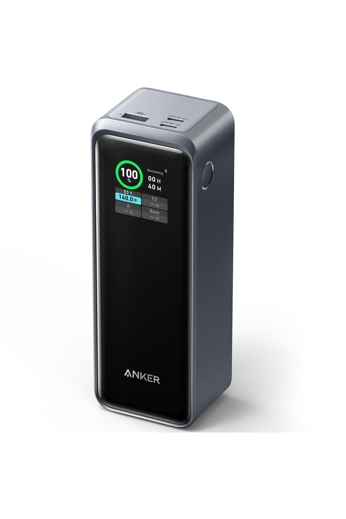 Anker-External Battery Anker Prime, 27,650 mAh, 250W, Smart Digital Display, 2x USB-C, 1x USB-A, Black 4