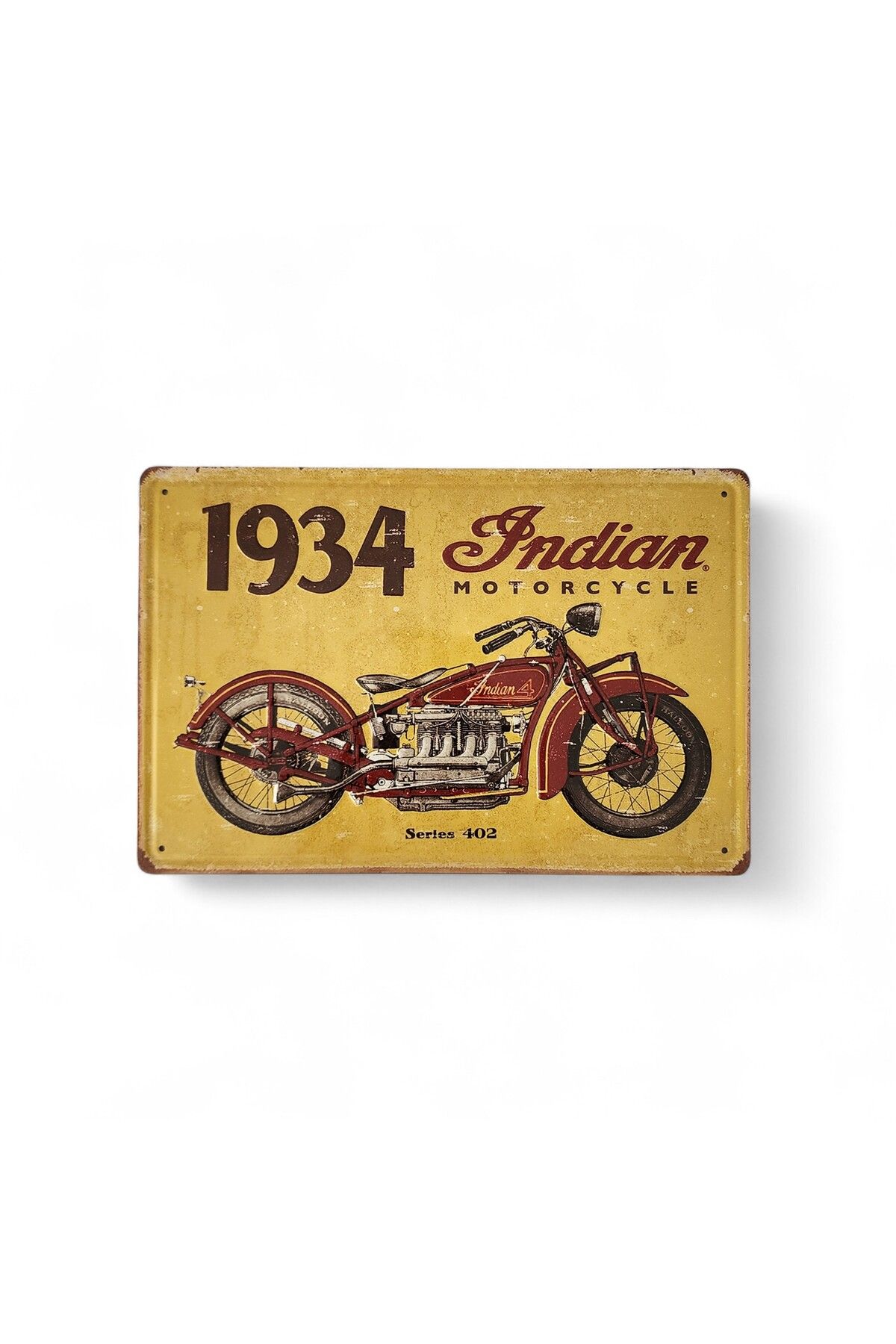 Hedea Metal Dekor Levha Indian Motorcycle