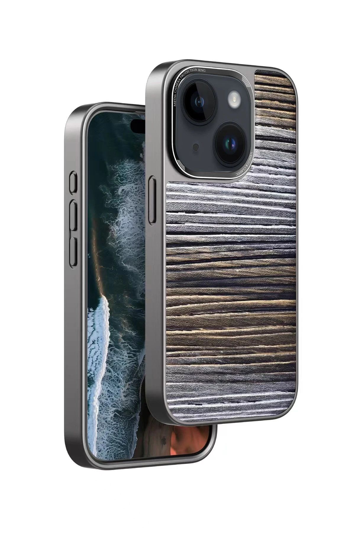 venco iPhone 15 Wave Kapak - Sarı FLKRY