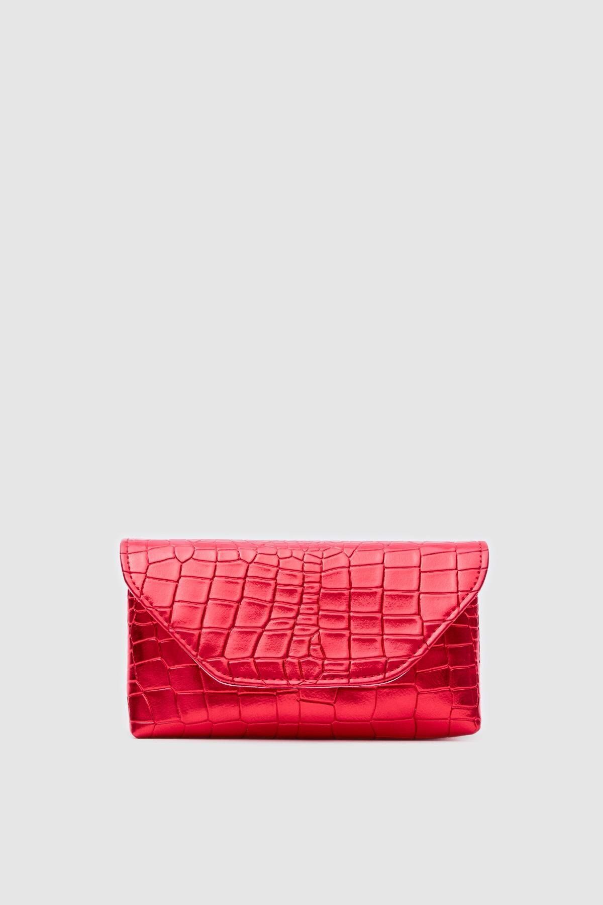KARAN ÇANTA Gigi Kırmızı Clutch ve Çapraz Çanta