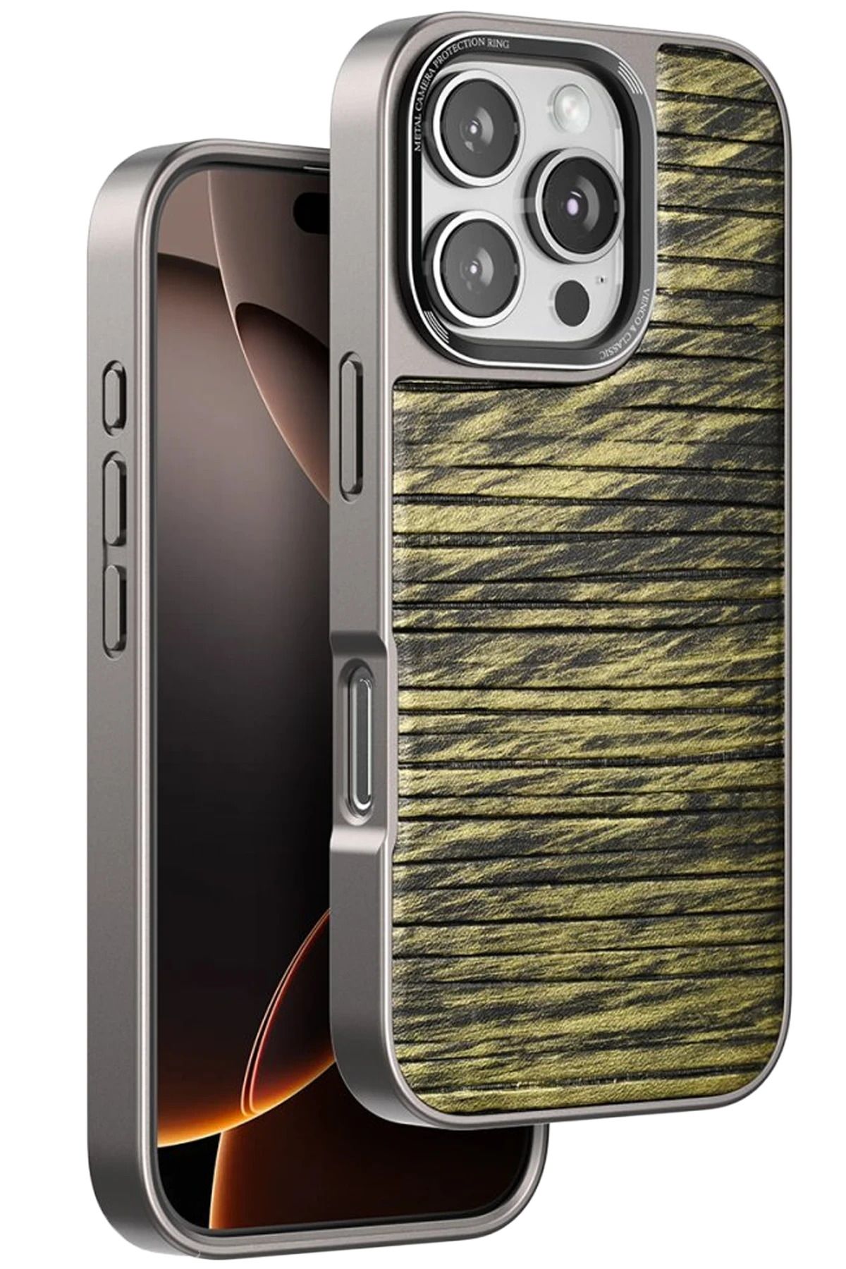 venco iPhone 16 Pro Wave Kapak - Koyu Kahve FERRG