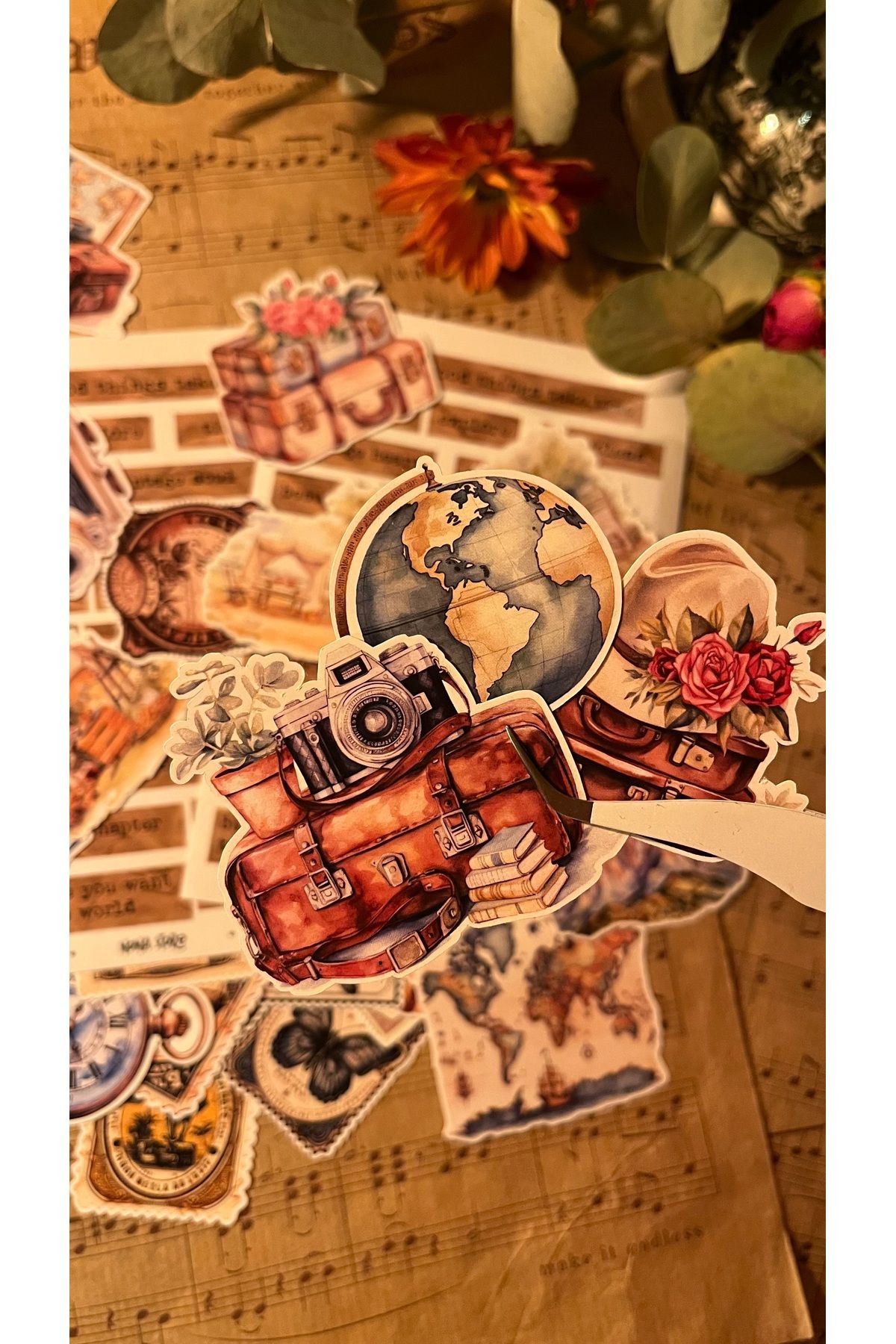 NONA Seyahat-Gezi Temalı Sticker Seti / 31 adet sticker / Bullet journal / Scrapbooking