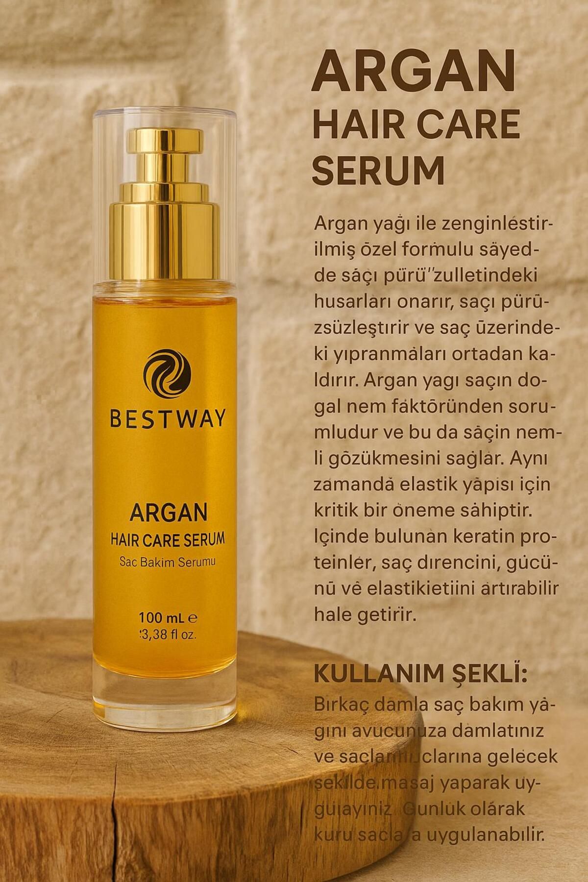 BESTWAY KUAFÖR & GÜZELLİK SALONU ARGAN YAĞLI SAÇ BAKIM SERUMU