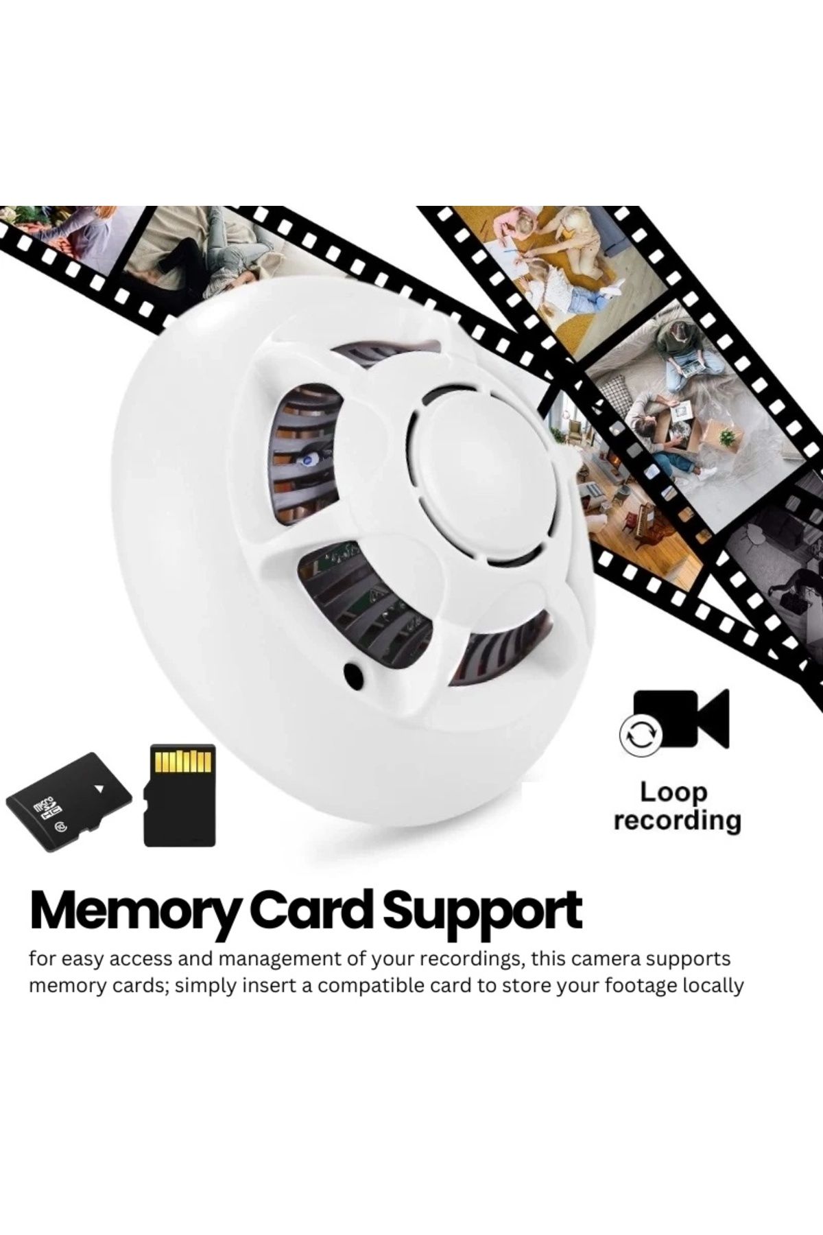 iUni-Mini cameră D103, Wi-Fi, Full HD, suport pentru card MicroSD, vizualizare live pe telefon 4