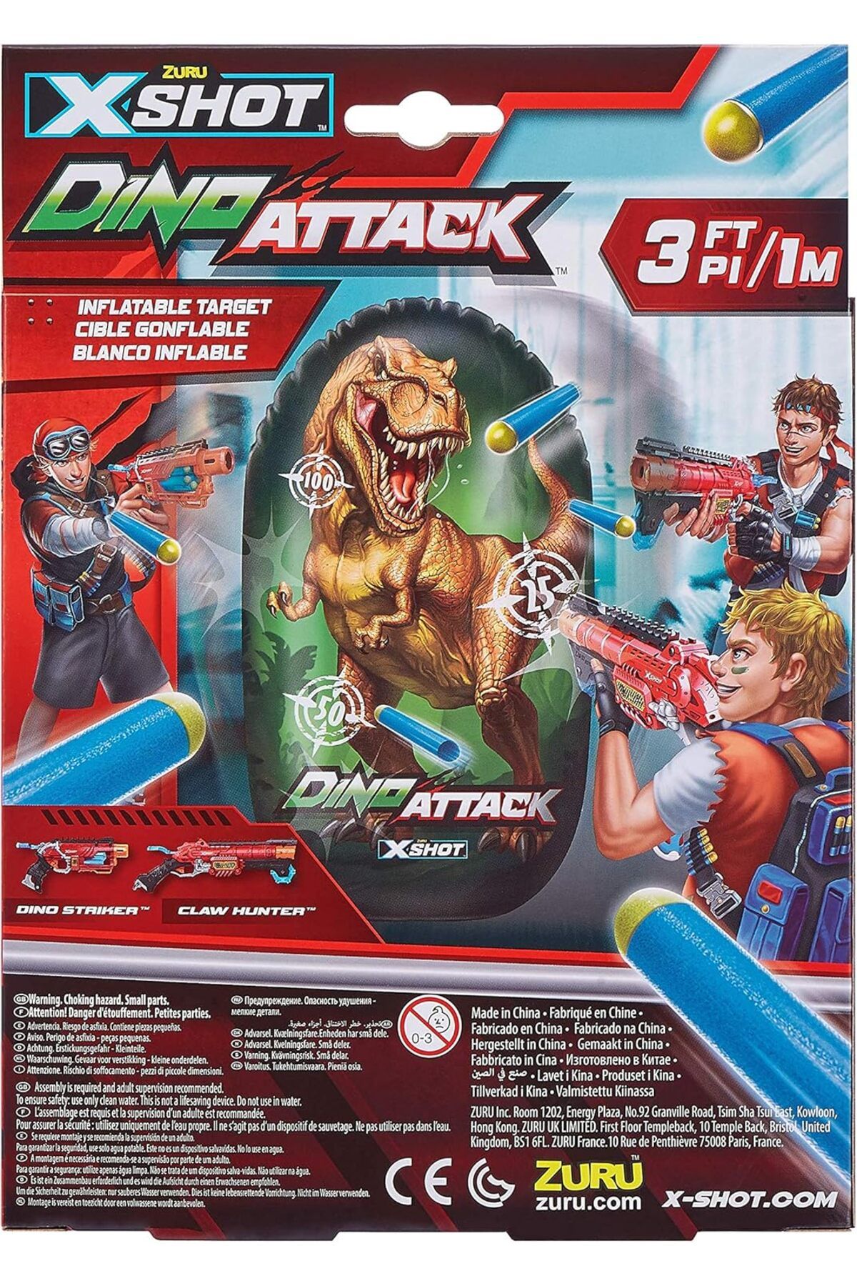X-Shot-Dino Target Practice - Inflatable target for Nerf, green for kids, X-Shot 3