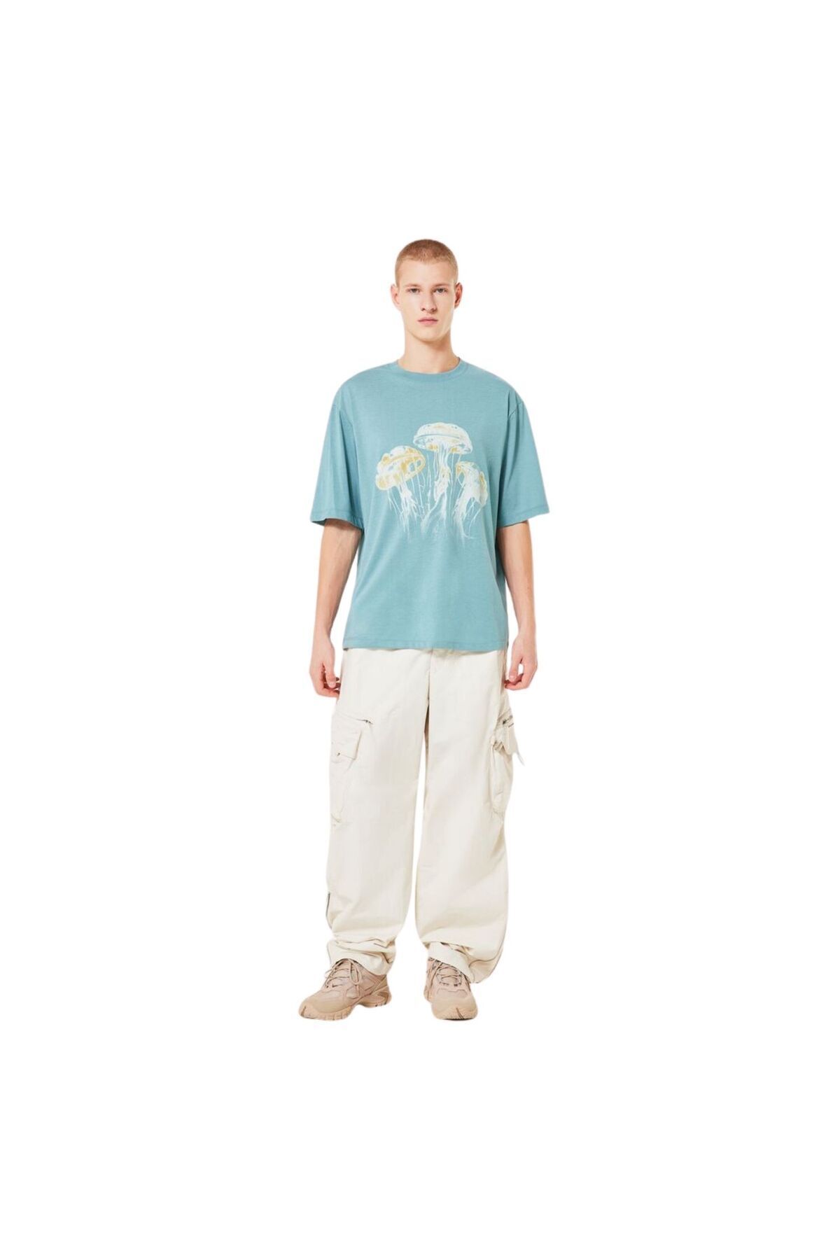 Oakley Jellyfish Tee Erkek Mavi Tişört