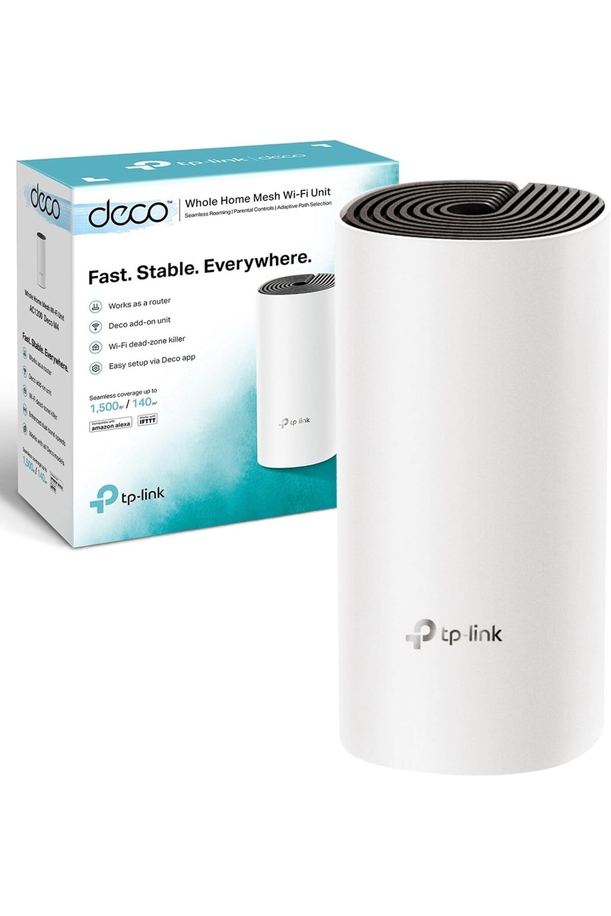 TP-LINK-Deco M4 AC1200 Wi-Fi Router Wi-Fi Extender Booster, Add on Single Unit, White 1