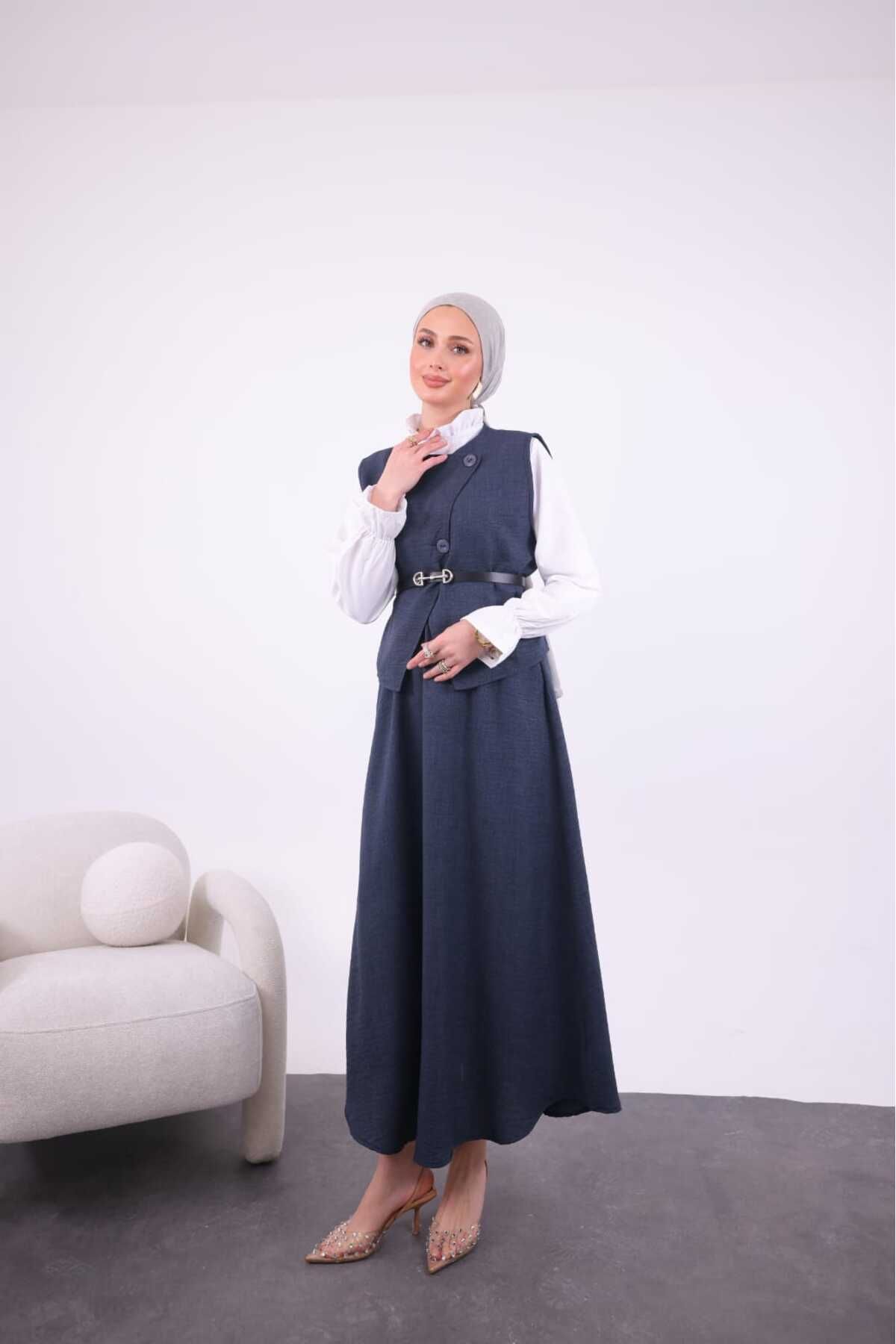 Butik Bambu Keten Üçlü Takım