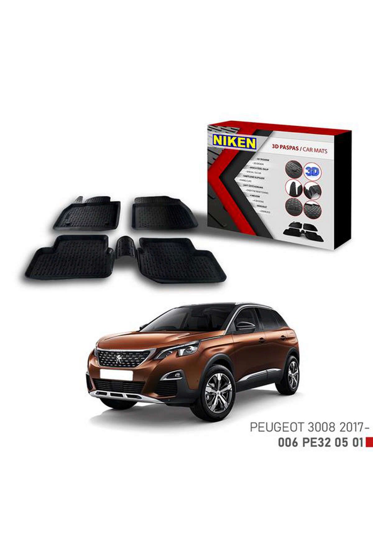 Universsal 3D PASPAS PEUGEOT 3008 2017- DRSTR