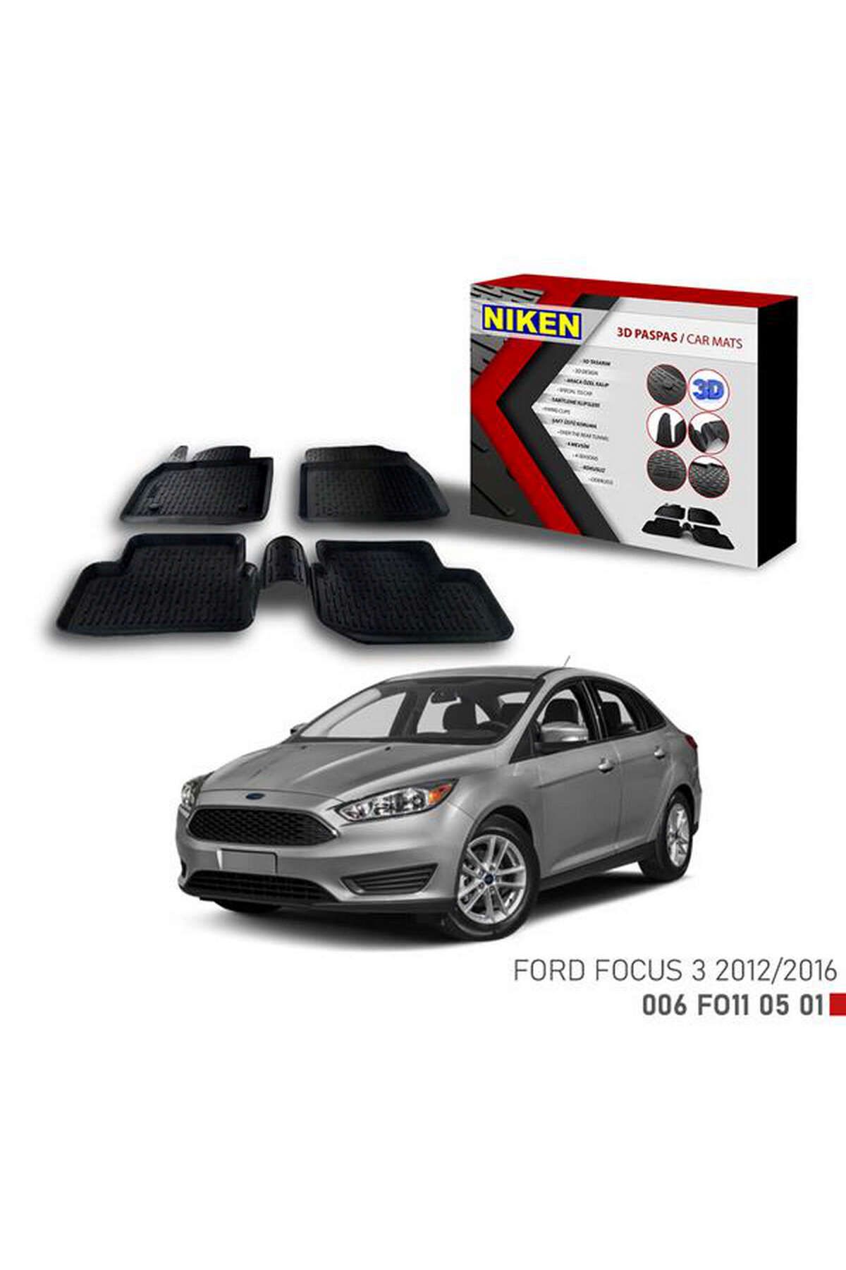Universsal 3D PASPAS FORD FOCUS 3 2012-2016 DRSTR