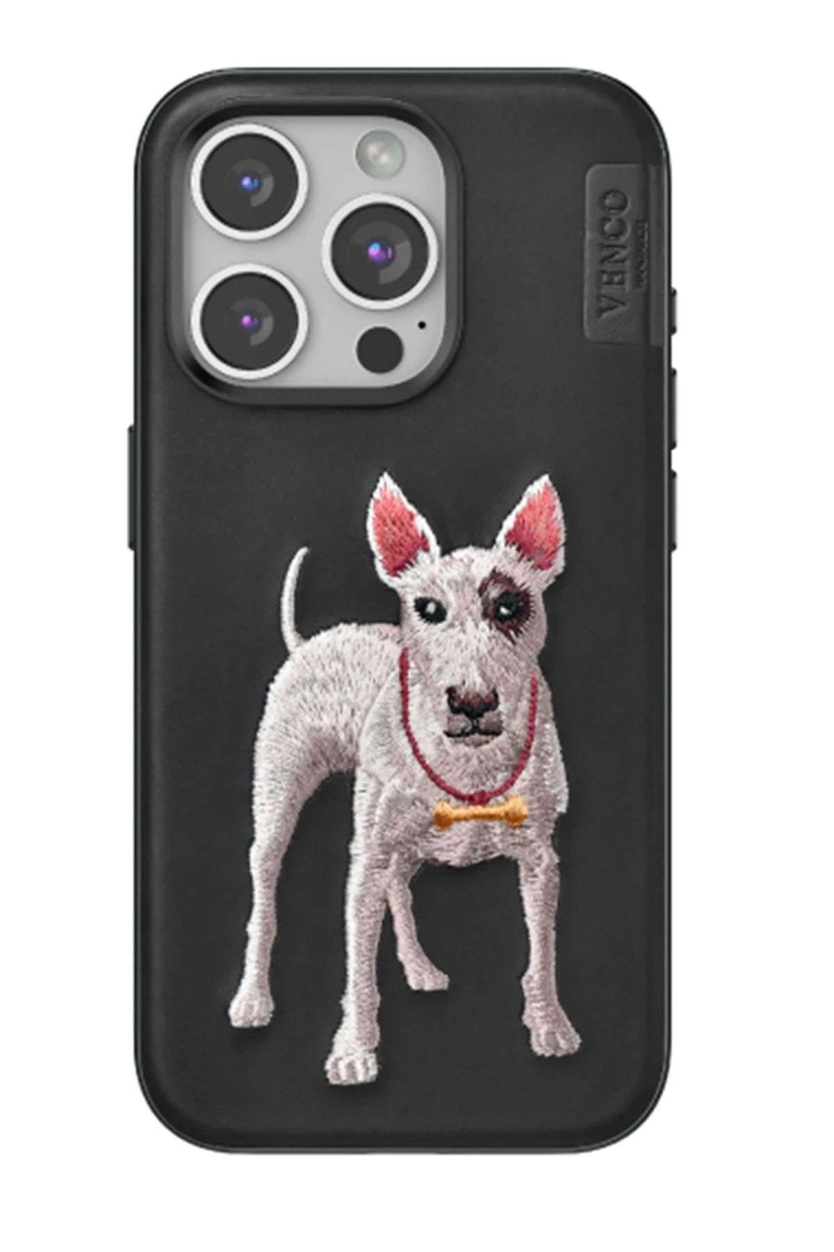 venco iPhone 15 Pro Max Perma Desenli Kapak - Siyah FLKRY