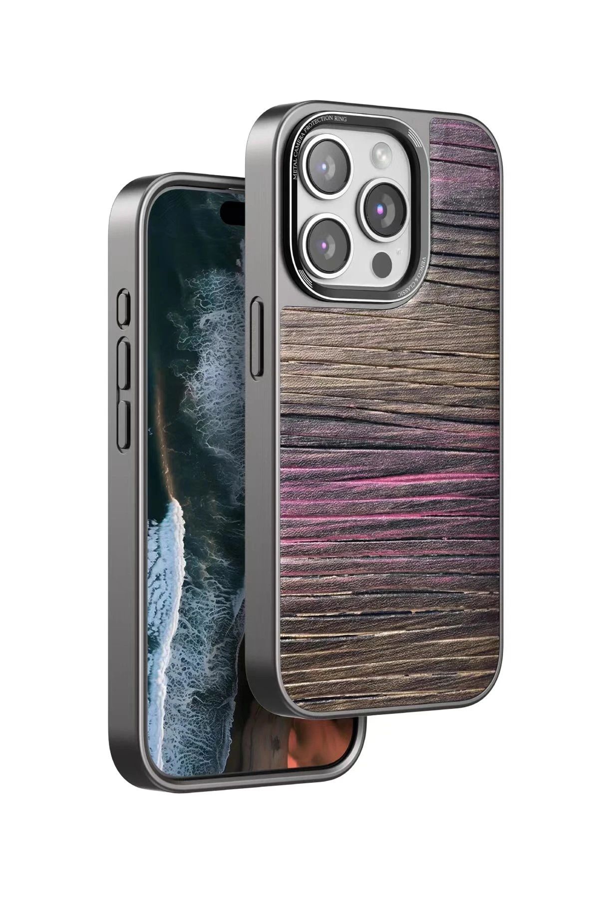 venco iPhone 15 Pro Wave Kapak - Pembe FLKRY