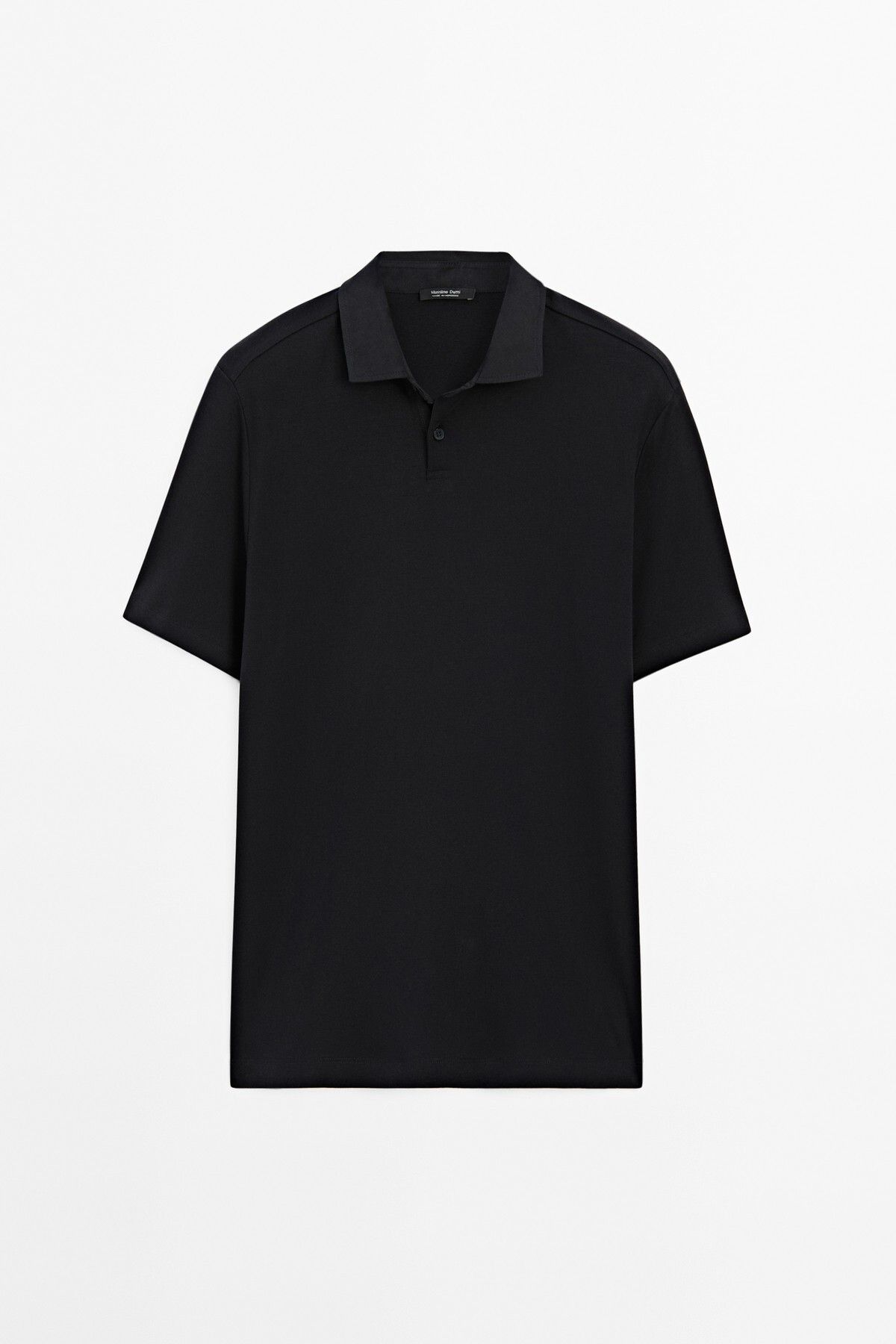 Massimo Dutti Kısa kollu pamuklu polo yaka t-shirt