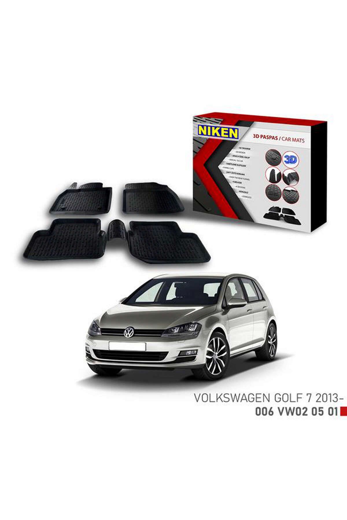 Universsal 3D PASPAS VW GOLF 7 2013- DRSTR