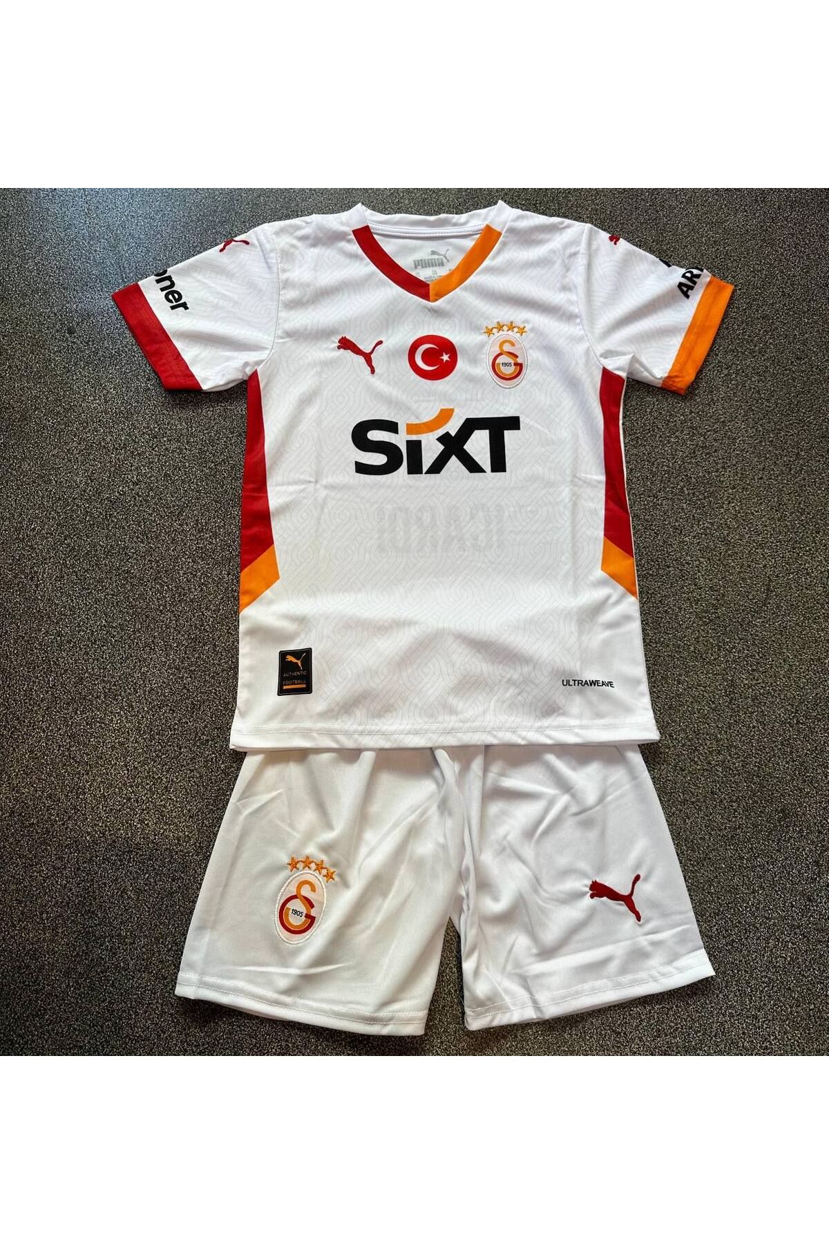 Alaturka Mix Galatâsarây/.İsimsiz-Deplasman Beyaz yeni Sezon Futbol Çocuk Forması