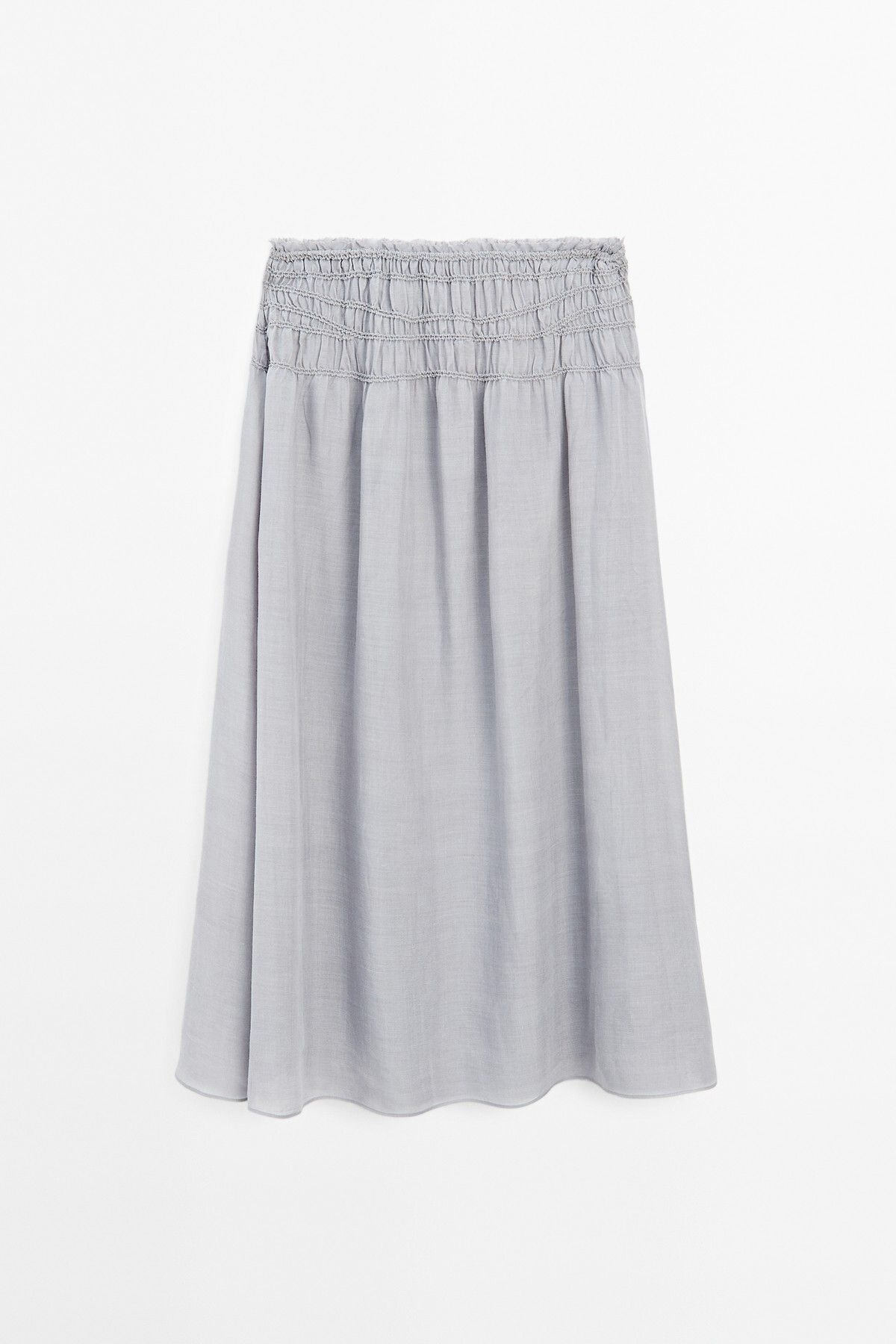 Massimo Dutti Dökümlü midi etek