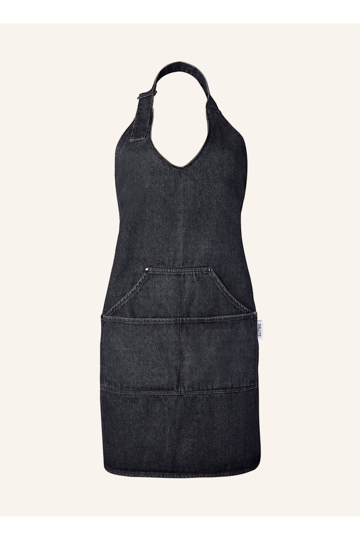 SALLYS WELT Mutfak Önlüğü, Ayarlanabilir Kayışlı, 4 Cepli, Denim , 90x70 cm