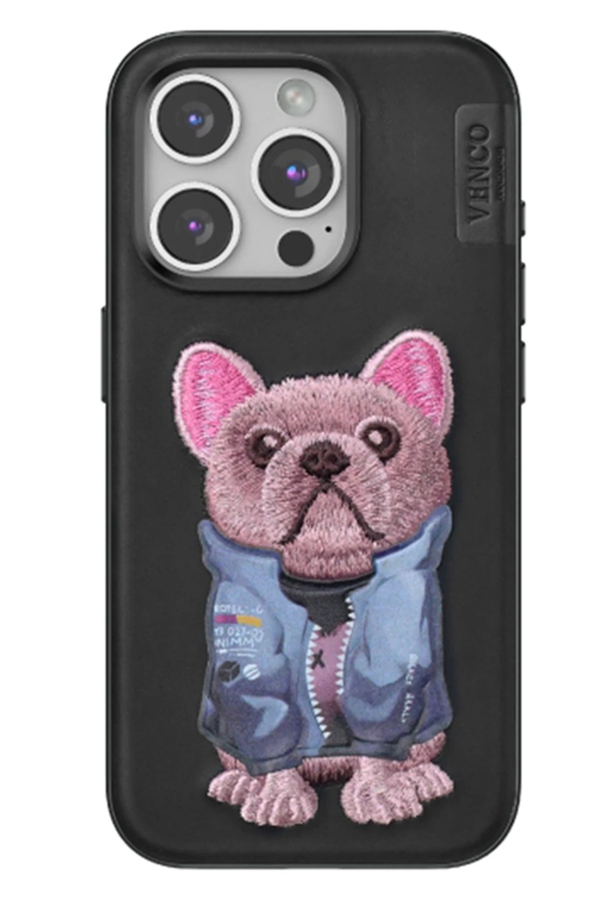 venco iPhone 15 Pro Max Cute Desenli Kapak - Siyah FLKRY