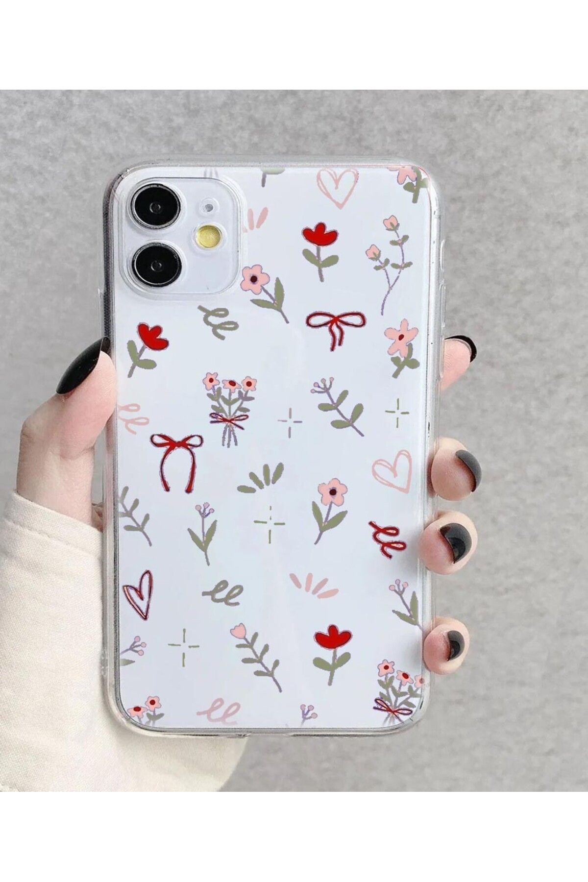 enfein Balporsuku IPhone 11 Pro İle Uyumlu Desenli Şeffaf Kılıfı PRO01 Kapak Flowersmagic