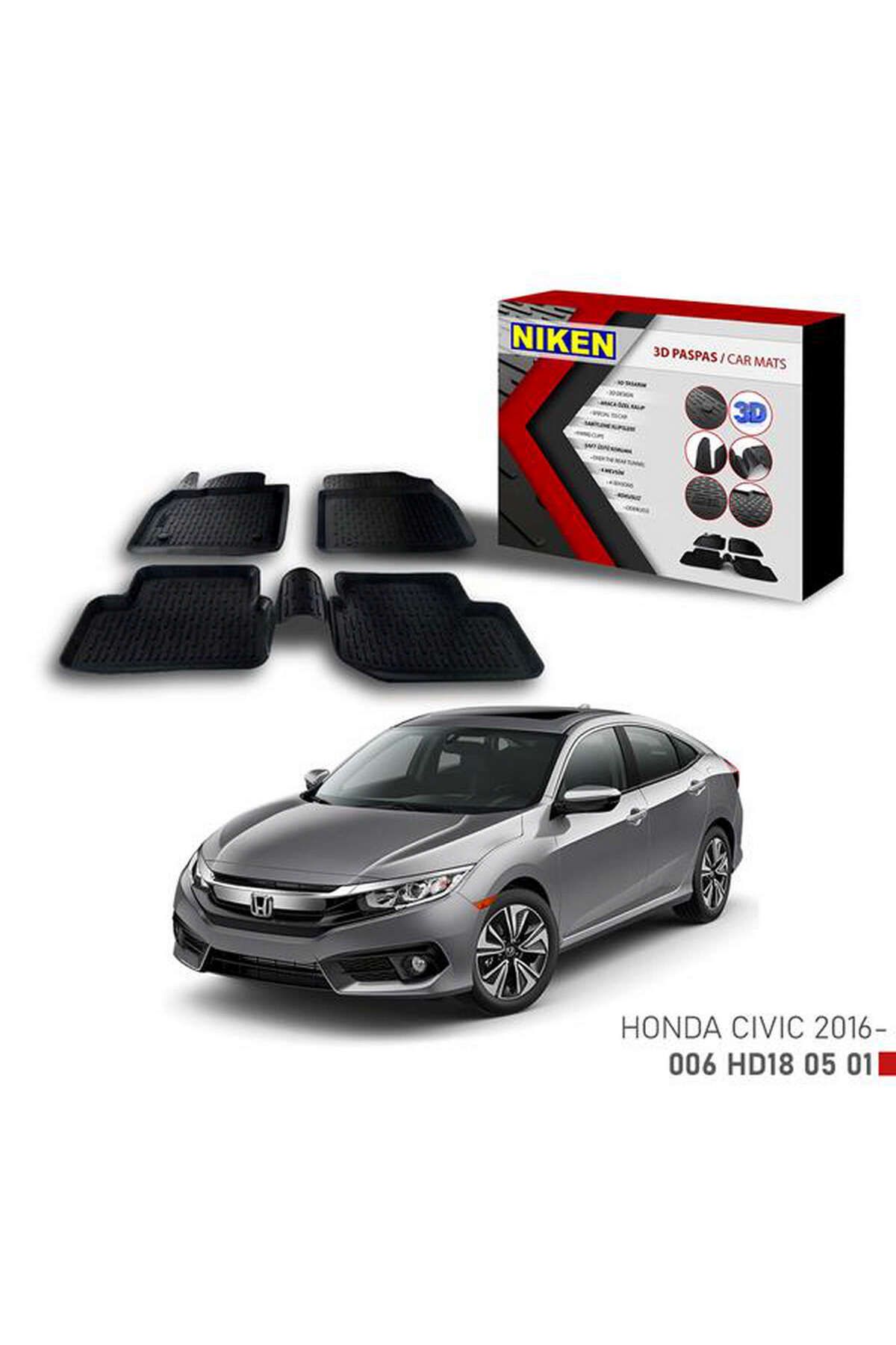 Universsal 3D PASPAS HONDA CIVIC 2016- DRSTR
