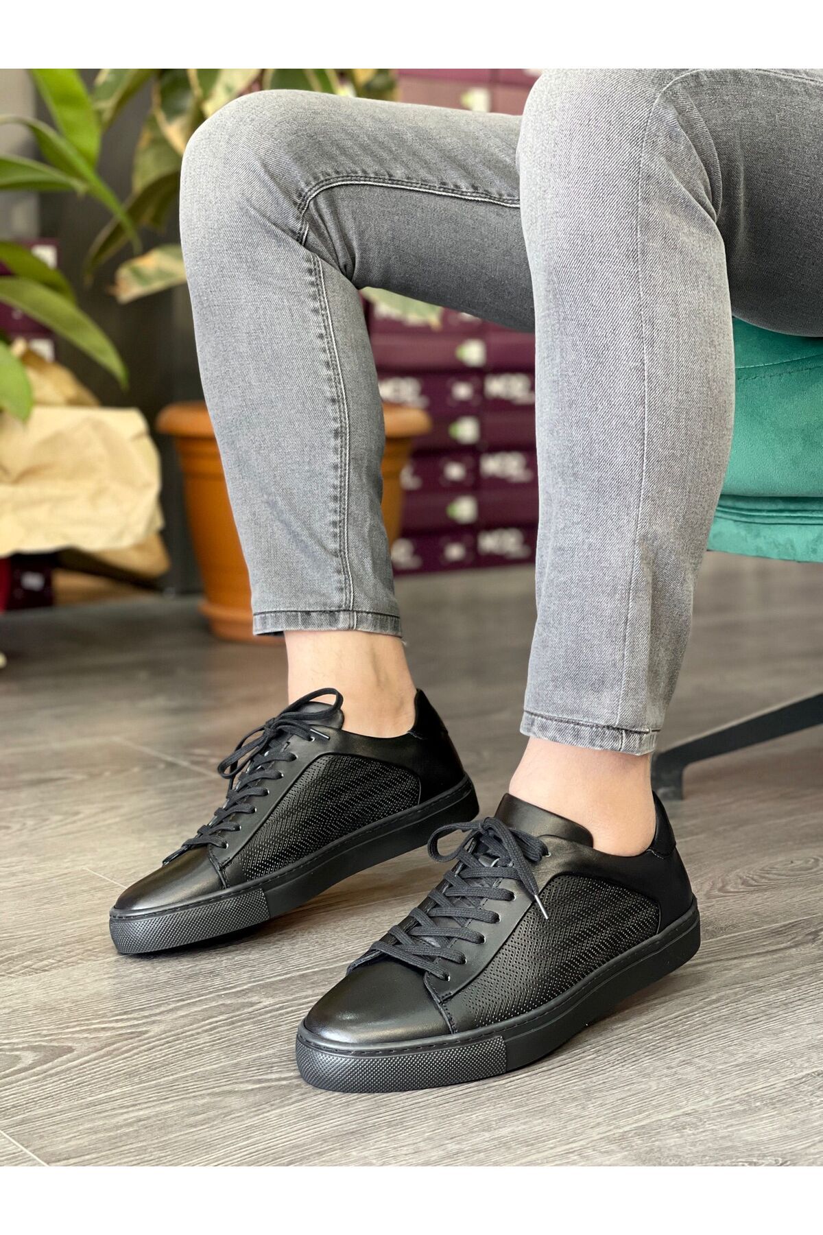 MOR KUNDURA Hakiki Deri Günlük Kullanım Sneakers Erkek Ayakkabı
