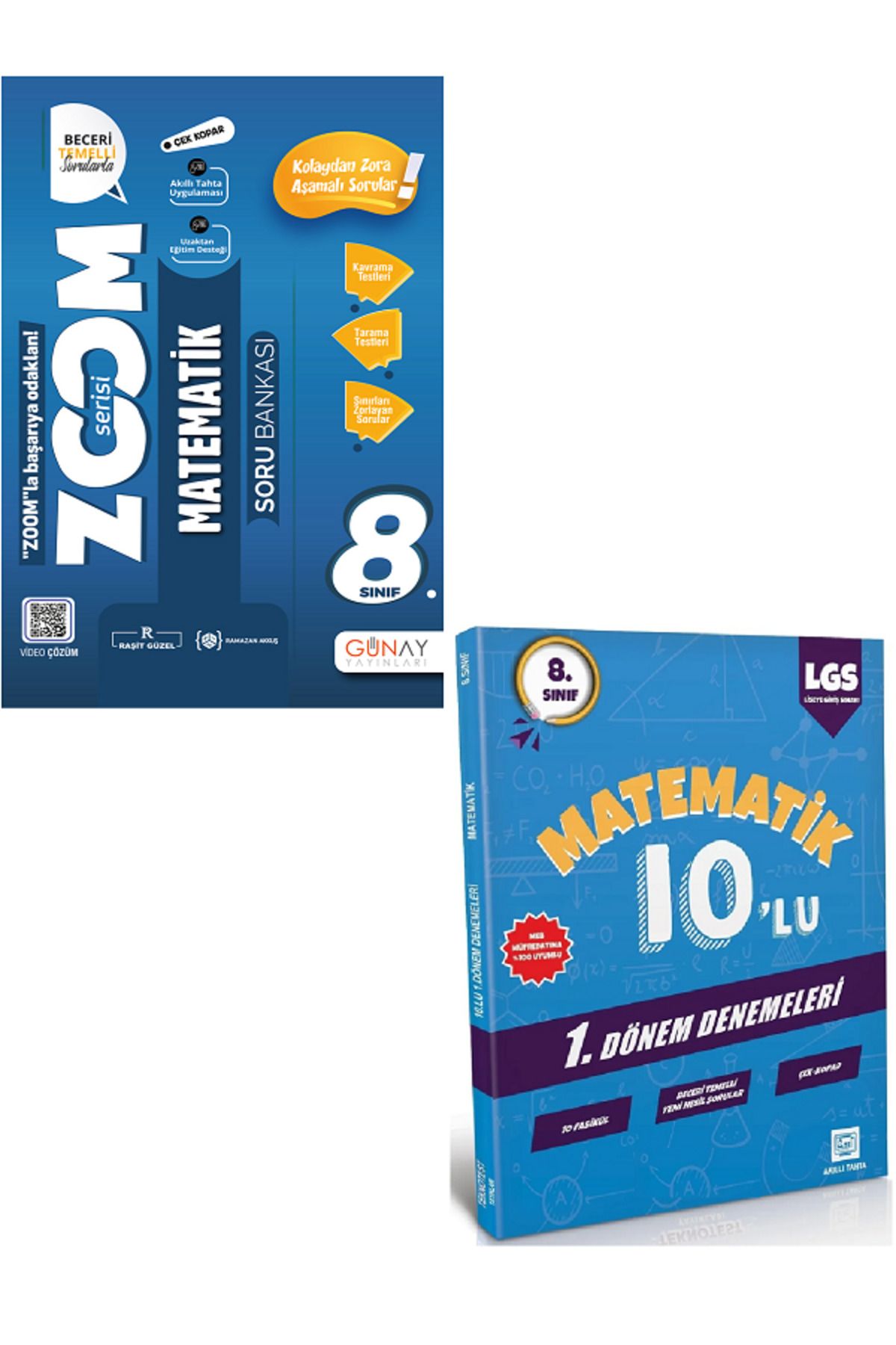 Efsane Yayınları 8.Sınıf Günay ZOOM Matematik Soru Bankası + 8.Sınıf 10'Lu Matematik Deneme HEDİYE - 2 KİTAP