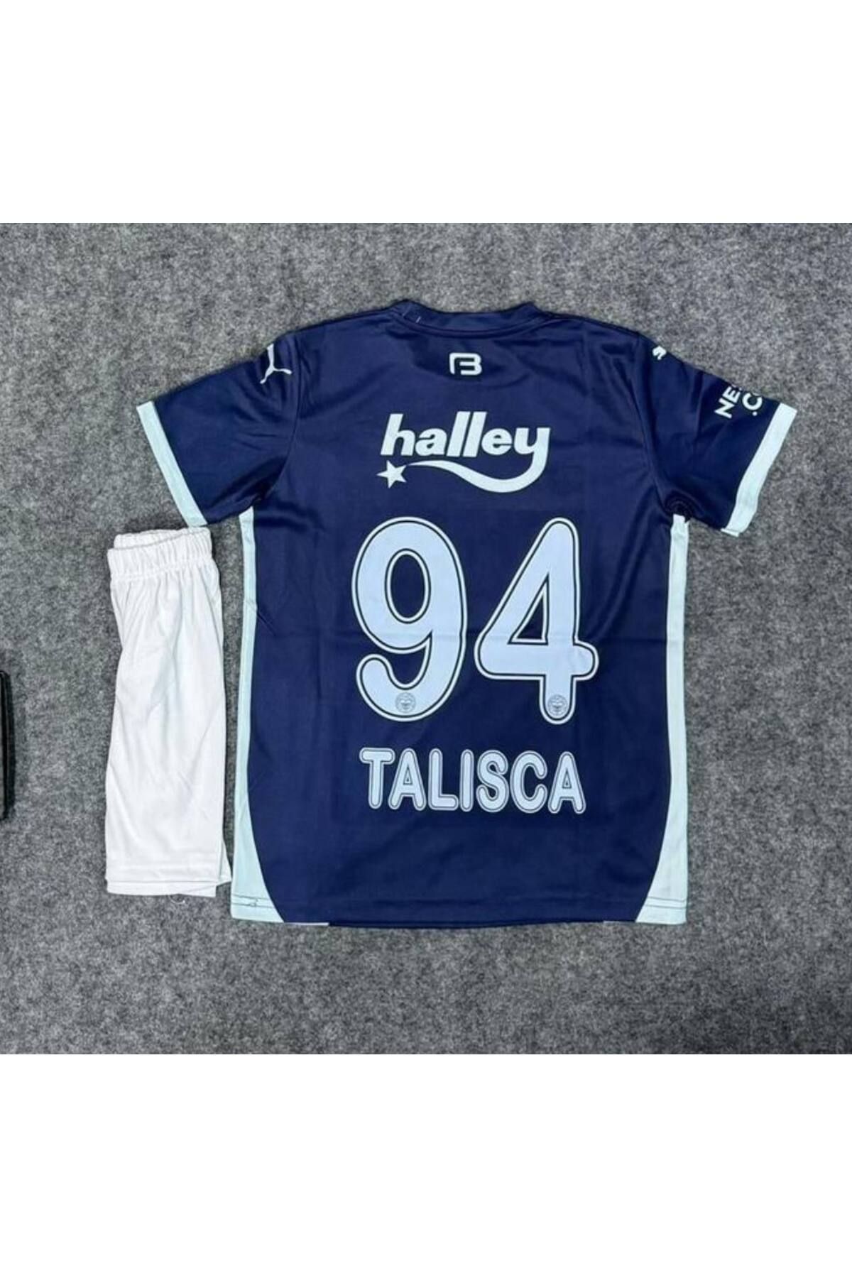 Alaturka Mix Yeni Sezon 2024-25 ᖴEᑎEᖇᗷᗩᕼÇE Lacivert Anderson 'TALİSCA' 94 İç Saha Çubuklu Çocuk Forması