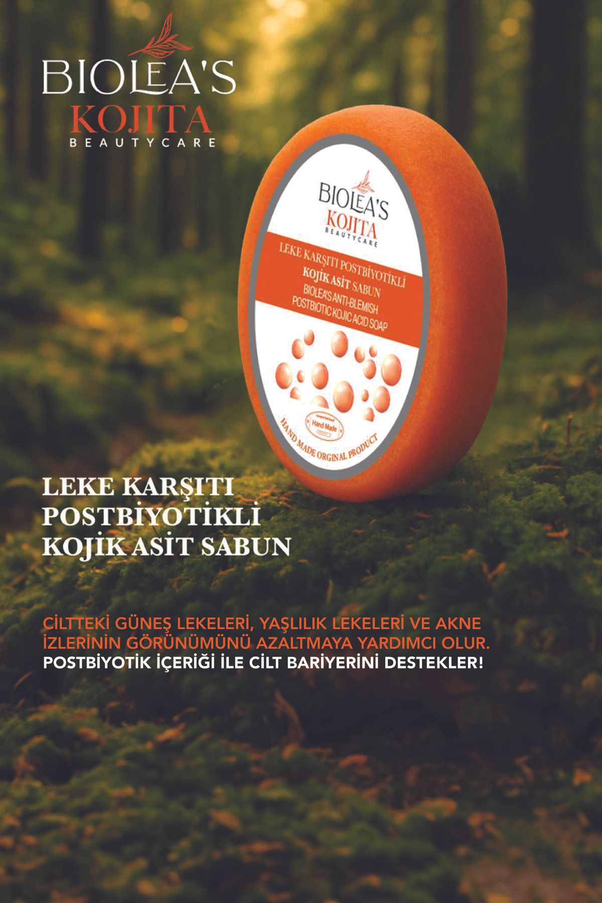 Biolea's skincare Kojik Asit Özlü Doğal Süngerli Sabun 130 gr