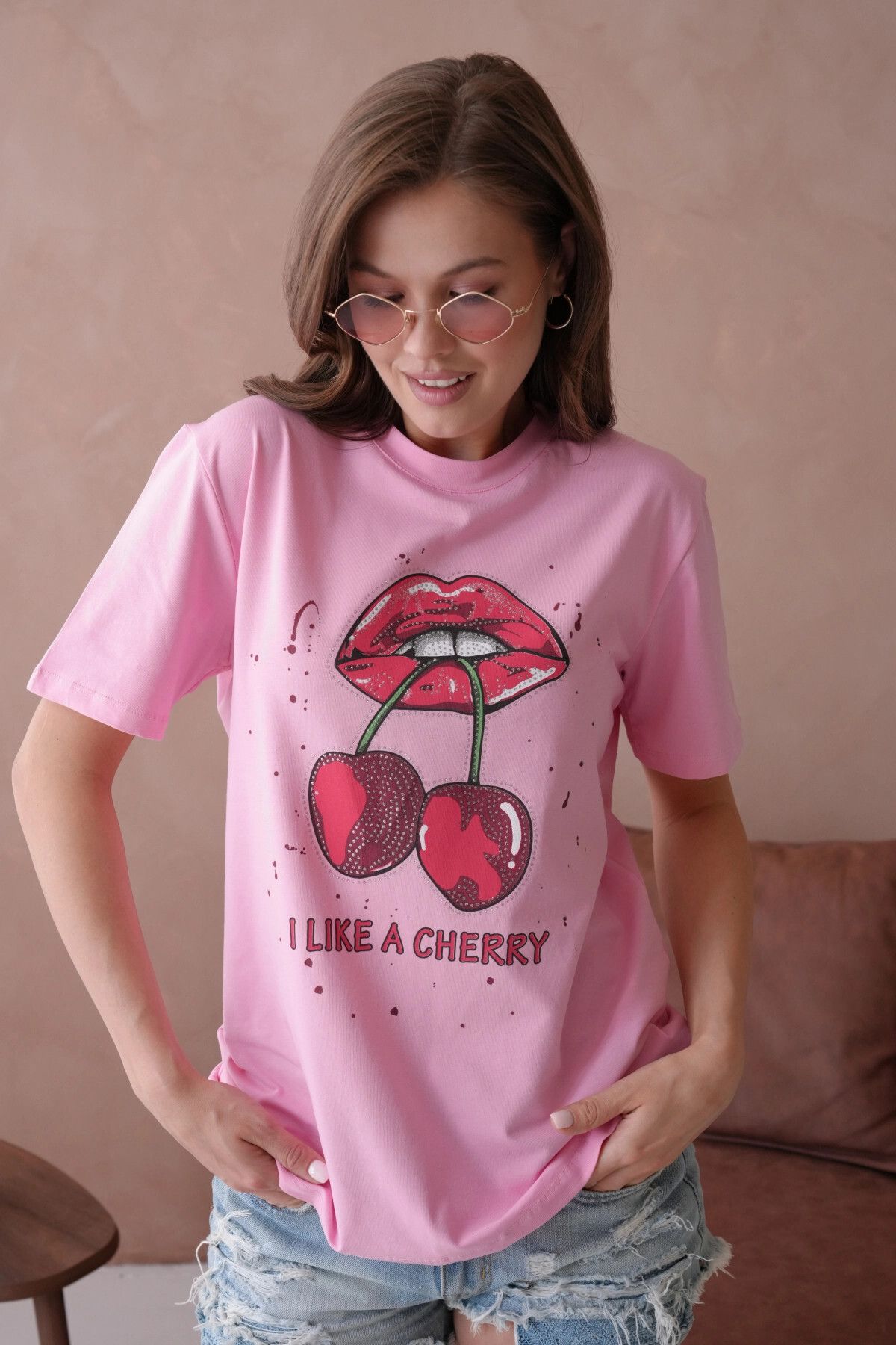 Park Karon Baskılı Kısa Kol Basic T-Shirt