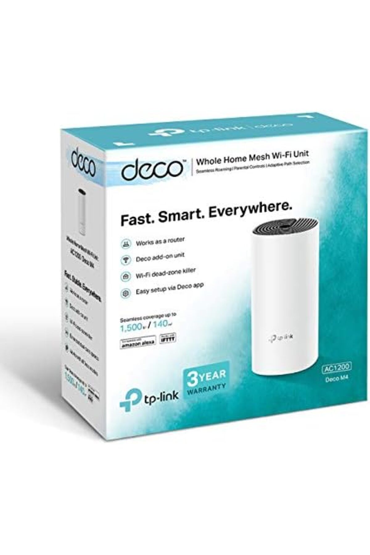 TP-LINK-Deco M4 AC1200 Wi-Fi Router Wi-Fi Extender Booster, Add on Single Unit, White 8