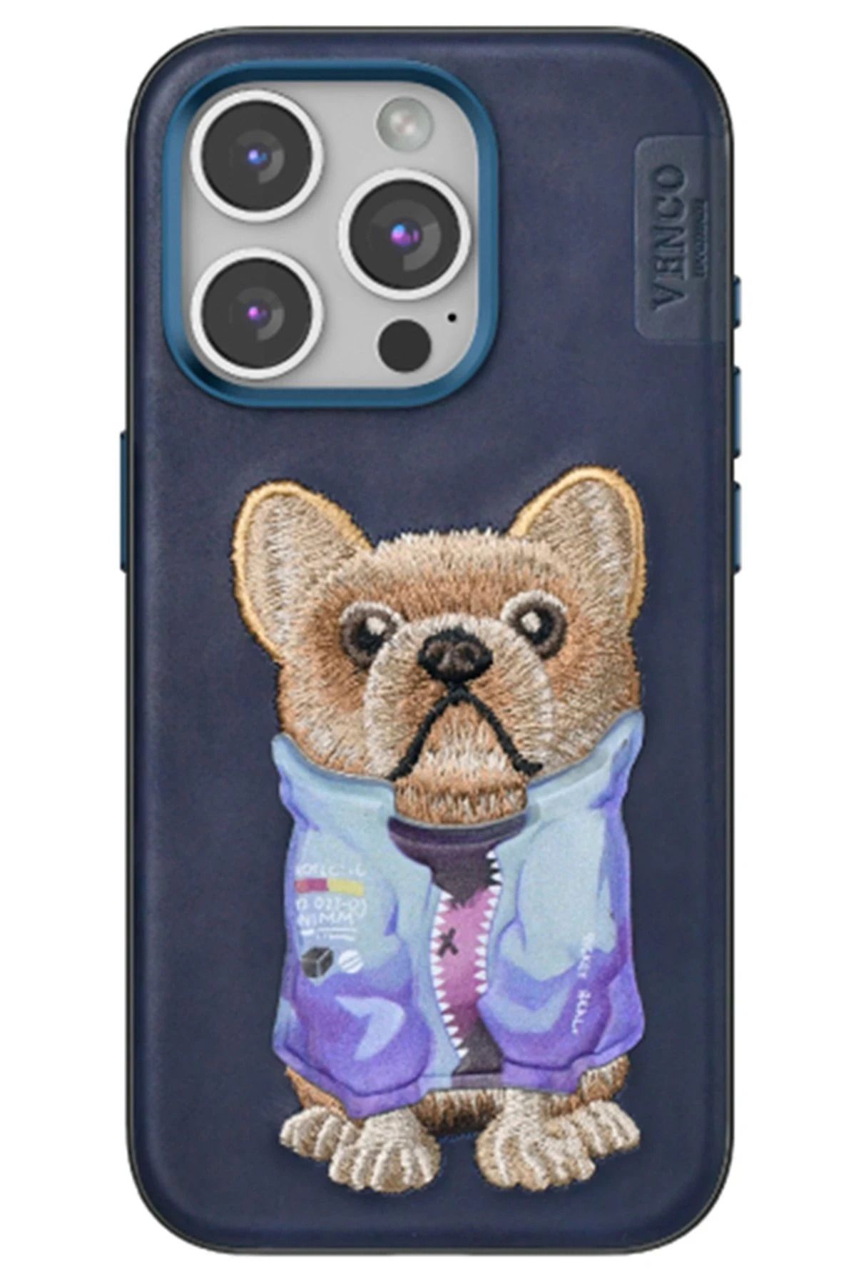 venco iPhone 14 Pro Max Cute Desenli Kapak - Lacivert FLKRY