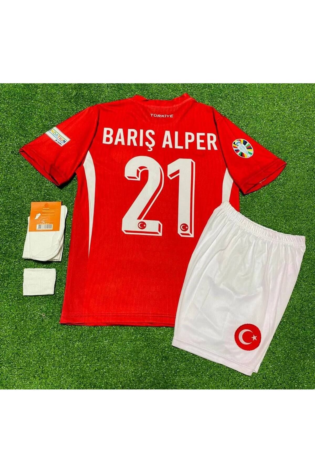 Alaturka Mix Türkiye Euro2024 Barış Alper Kırmızı İç saha Çocuk Forması 4'lü Set