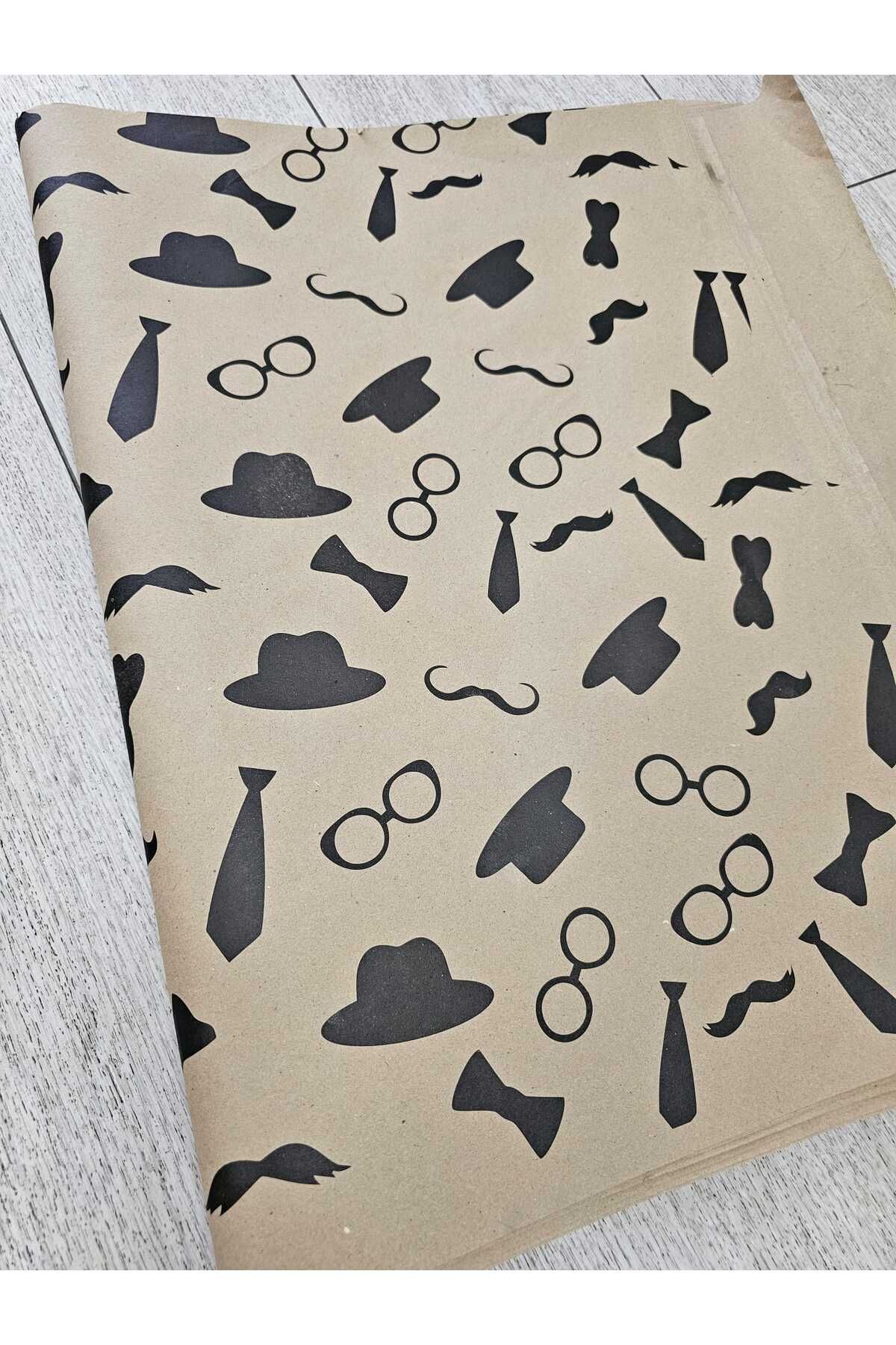 DESİGN Babalar Günü 5 Adet Kraft Paket Kağıdı 50x70 cm