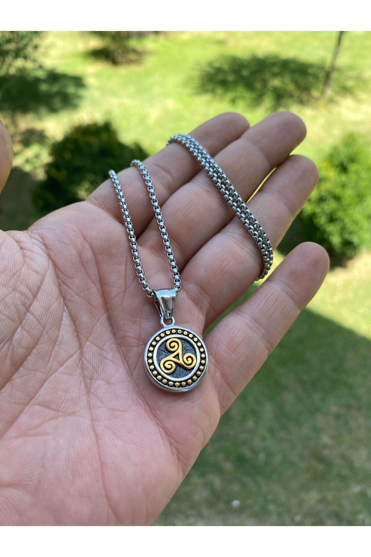 Viking Küçük Boy İskandinav Figürleri Nordik Sembollü 316L Çelik Paslanmaz&Kararmaz Unisex Kolye