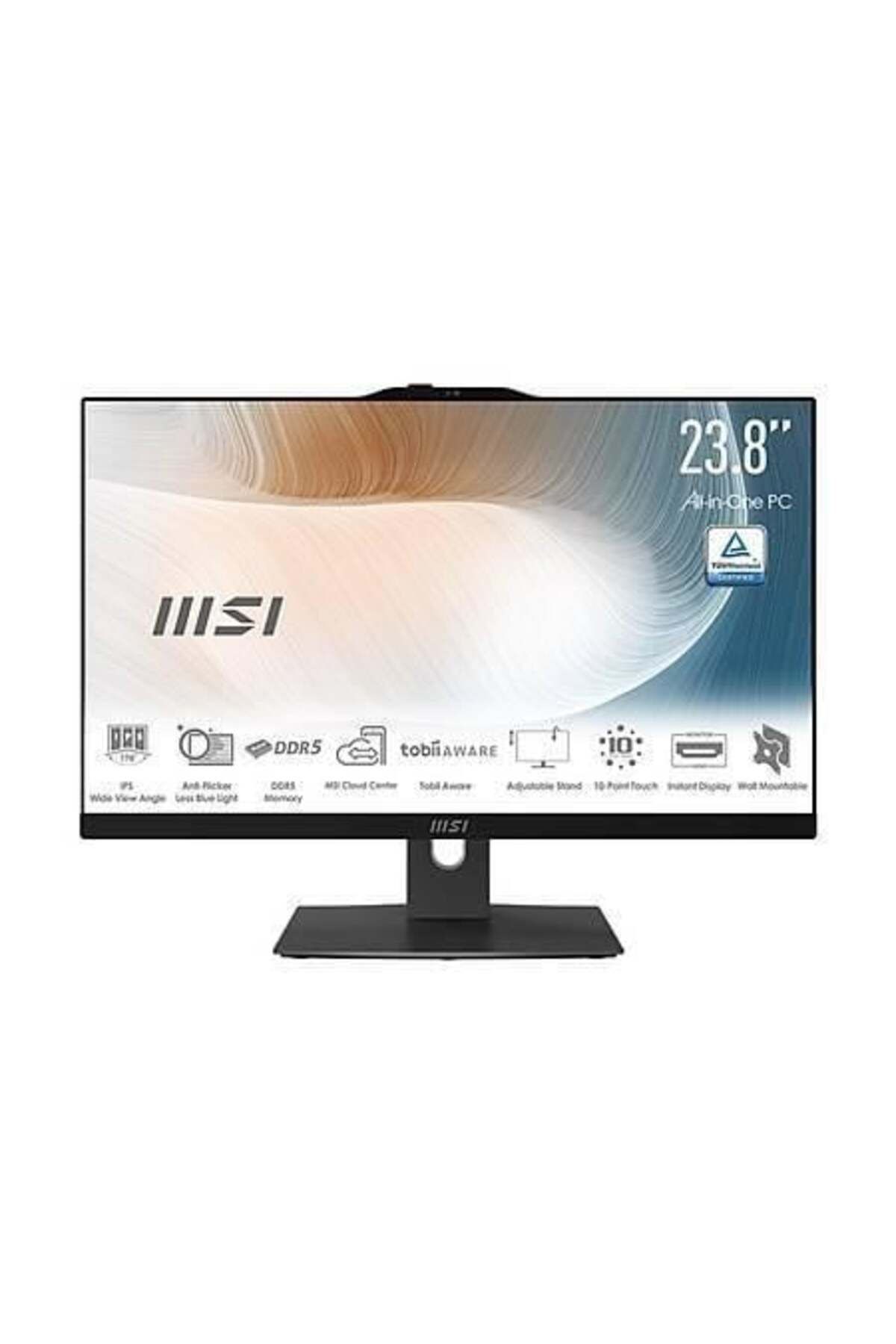 MSI 23.8" Dokunmatık Am242tp 1m-1677xtr Core 5 120u-64gb Ddr5 Ram-512gb Nvme-fdos