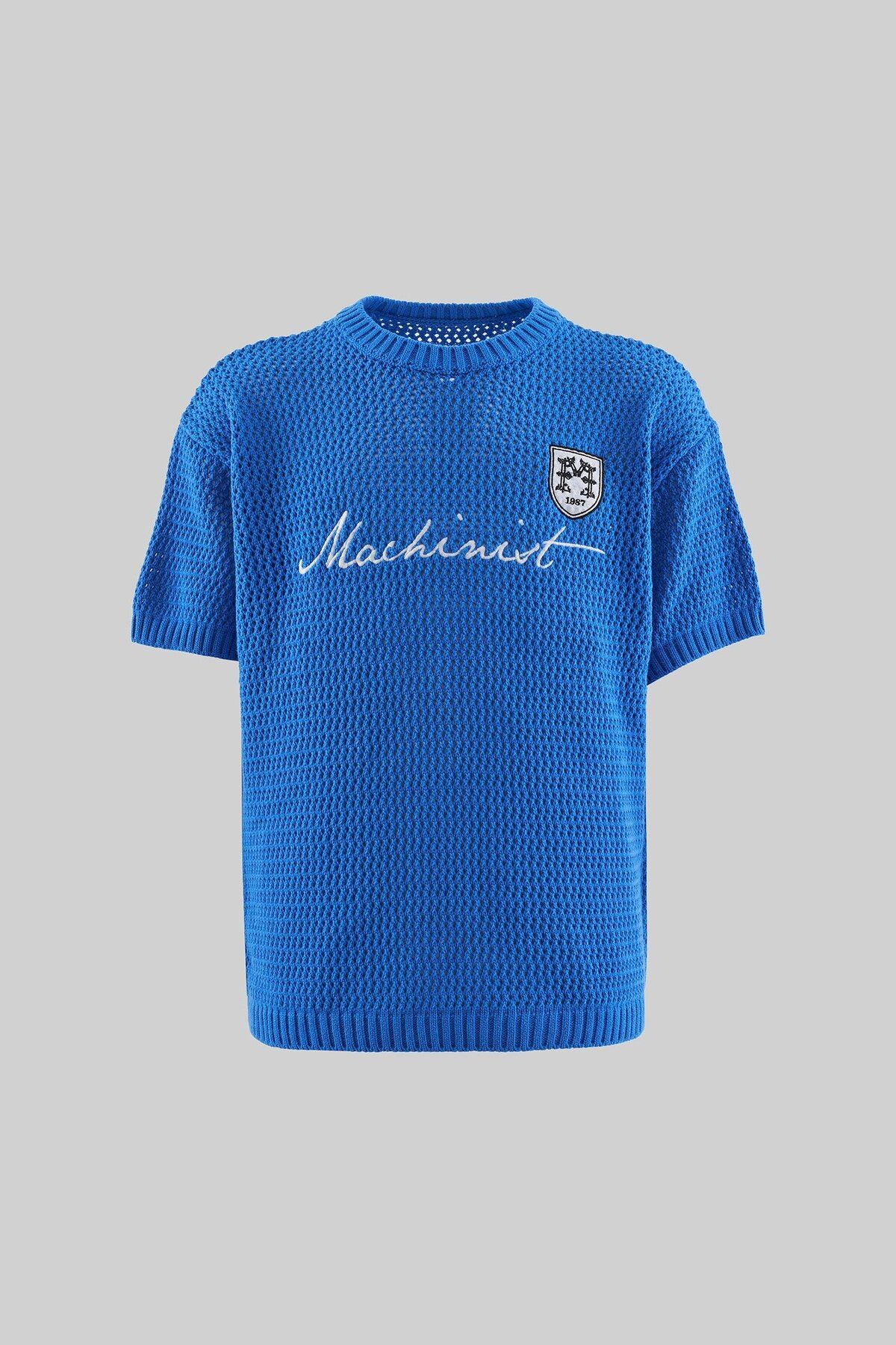 Machinist Mchnst Knıt Badget Detaıled Tee Saks Blue